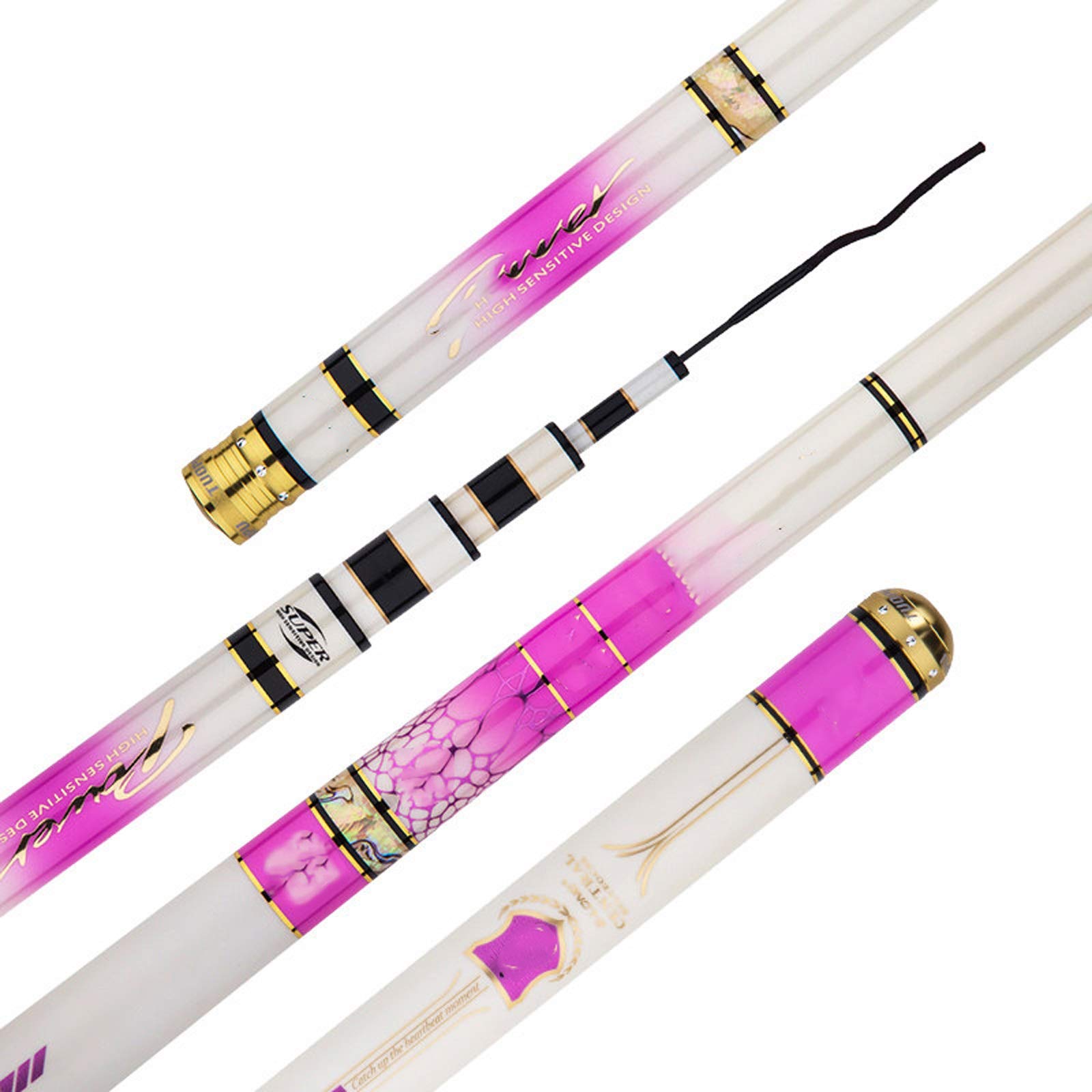 Super Light Carbon Fiber Telescopic Fishing Rod - 3.6m Portable Travel Pole for Carp Fishing | Durable & High Sensitivity | Perfect for Shore Fishing, Boat Angling & Outdoor Adventures