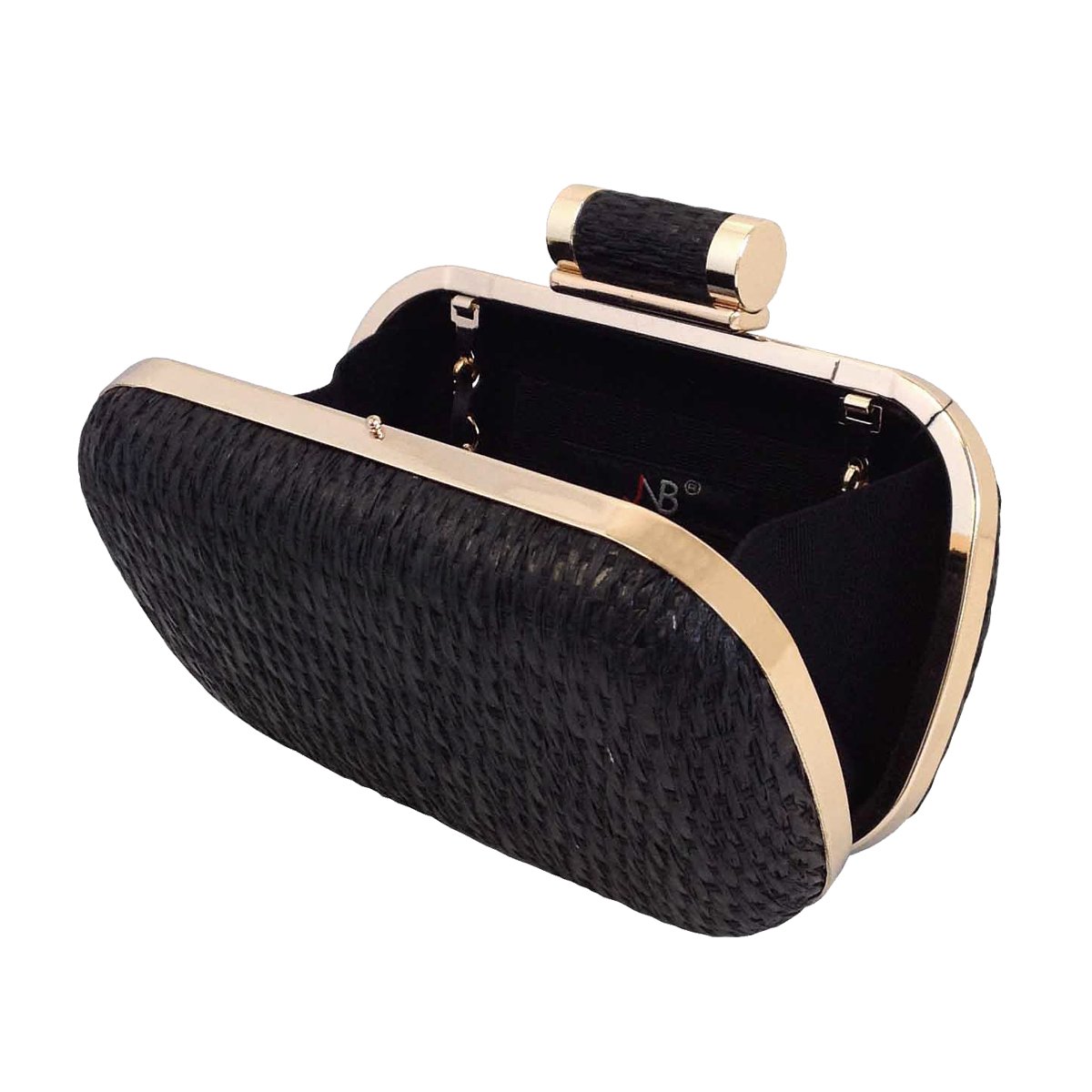 JNB Raffia Straw Box Clutch - Handwoven Natural Straw Handbag for Women - Perfect for Beach, Summer, and Boho Fashion Accessories