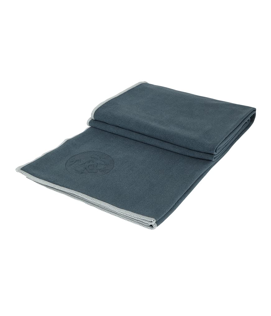 Manduka eQua Yoga Mat Towel - Quick Drying Microfiber, Non-Slip, Lightweight & Portable for Hot Yoga, Vinyasa, Power Yoga - 72 Inch (182cm) - Perfect for Gym, Studio & Travel Use