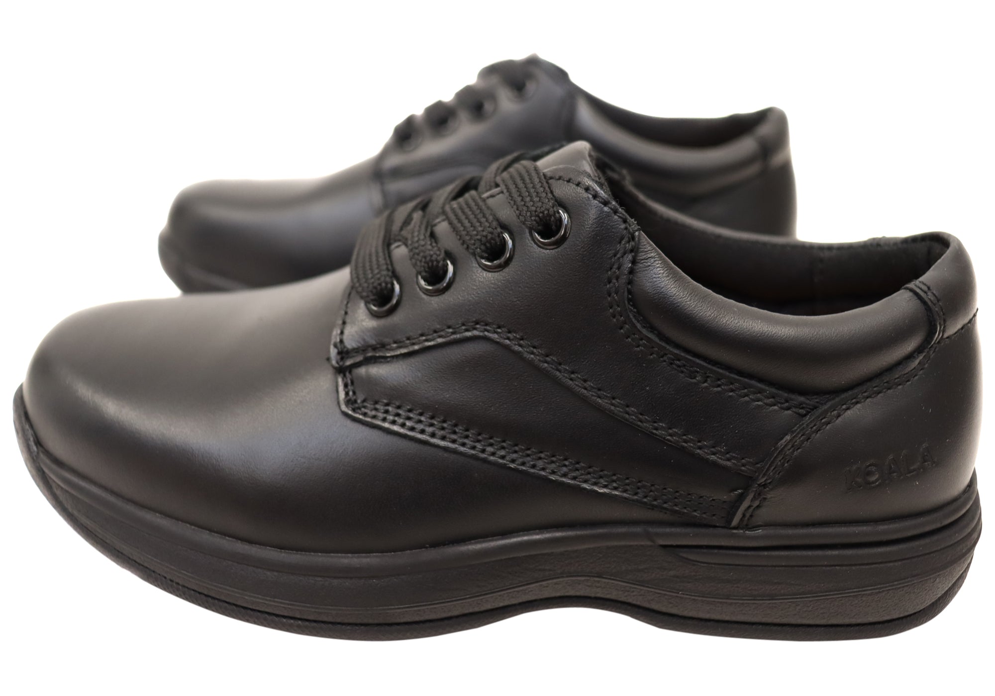 Koala By Grosby Kameron Kids Leather Comfortable Lace Up School Shoes - Stylish & Durable Leather Shoes for Boys & Girls - Perfect for School, Play & Everyday Wear