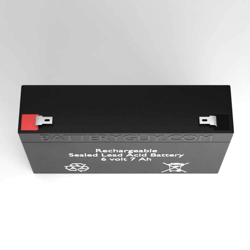 CF-6V6 Replacement 6V 7Ah SLA Rechargeable Battery - 2 Pack for Emergency Lights, Security Systems & Power Backup