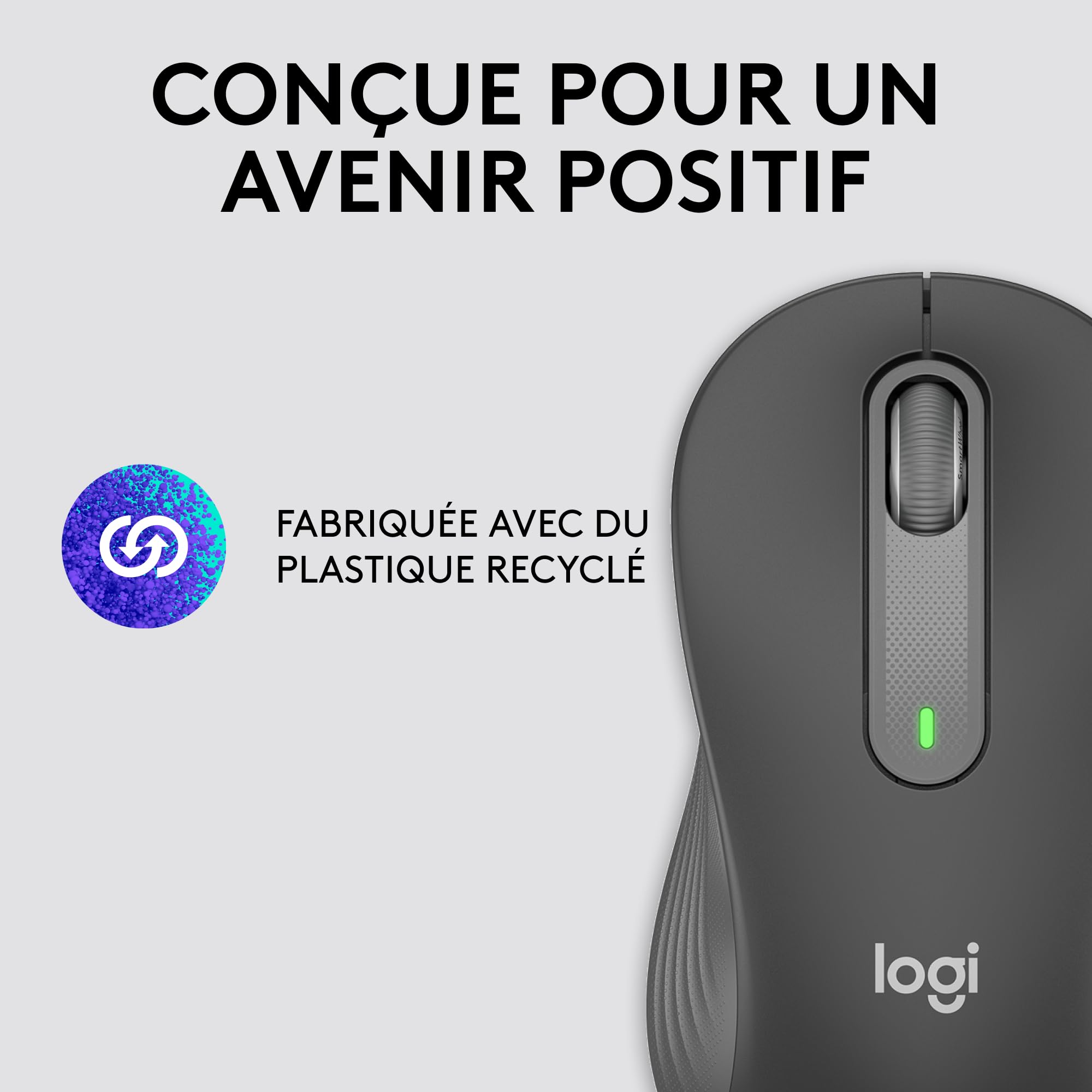Logitech M650 L Wireless Mouse for Left-Handed - Silent Clicks, Bluetooth, PC/Mac/Chromebook - Graphite for Office & Home Use