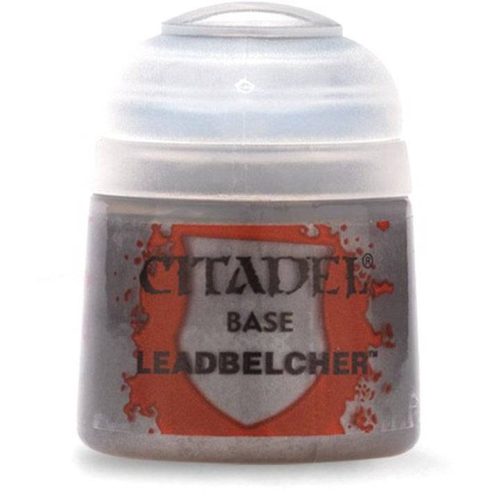 Citadel Colour Base Leadbelcher Paint - Metallic Silver Acrylic Paint for Miniatures & Models - Perfect for Warhammer, Tabletop Gaming, and DIY Crafts