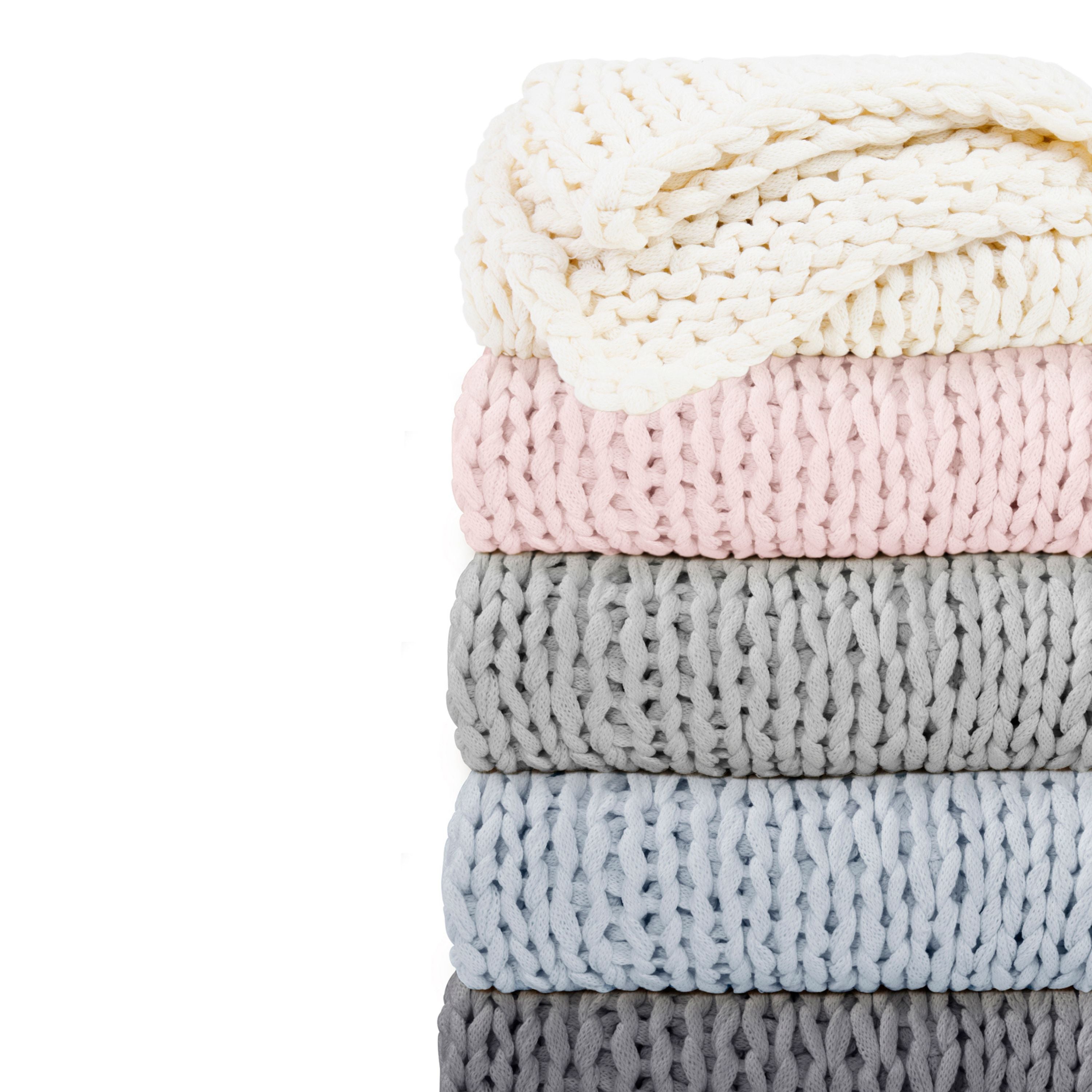 Soft Chunky Knit Throw Blanket - Cozy Oversized Handmade Knit Blanket for Couch, Bed & Sofa - Perfect for Winter, Gifts & Home Decor