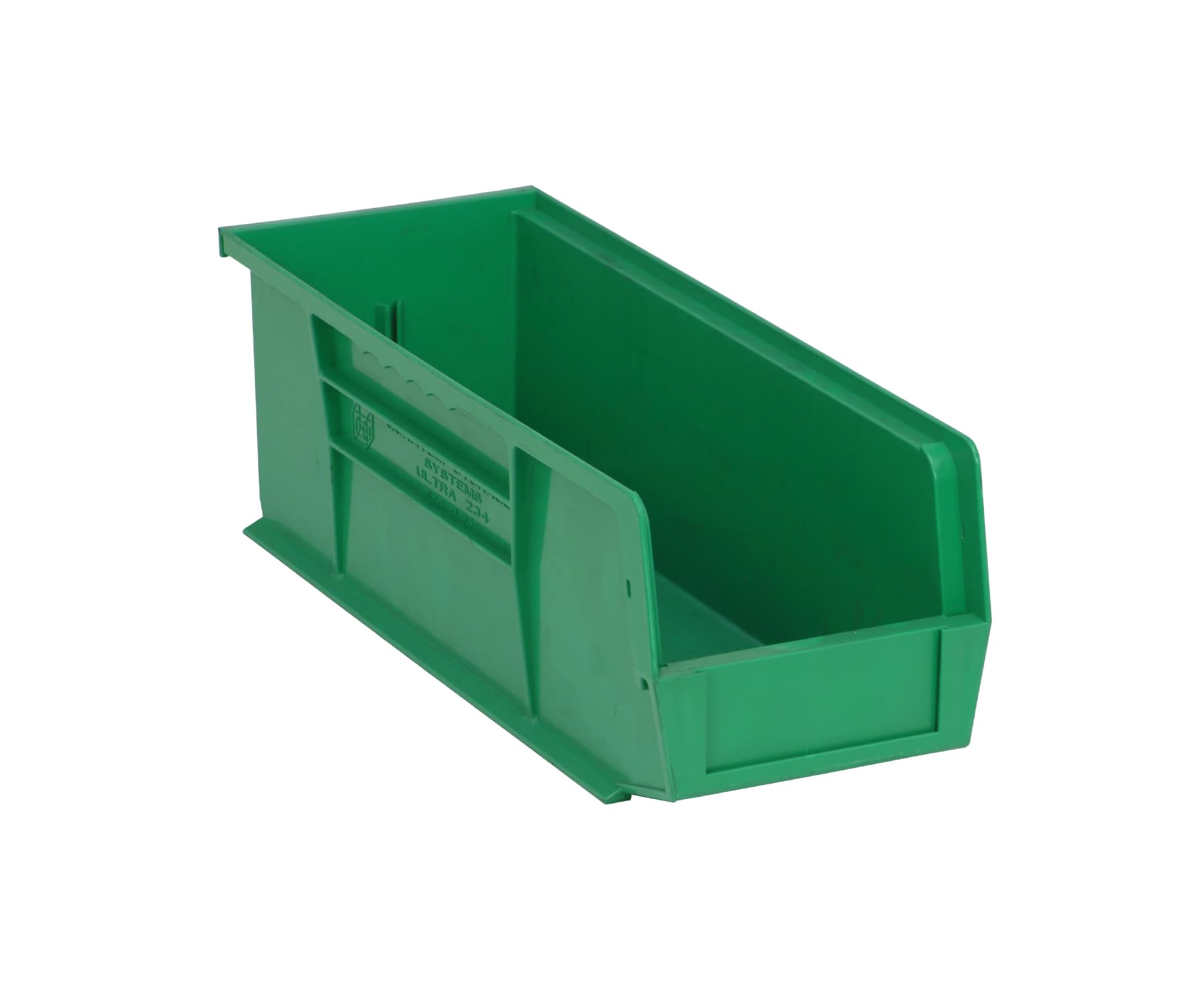 Aviditi 12-Pack Green Plastic Stackable & Hangable Storage Bins - 14.75