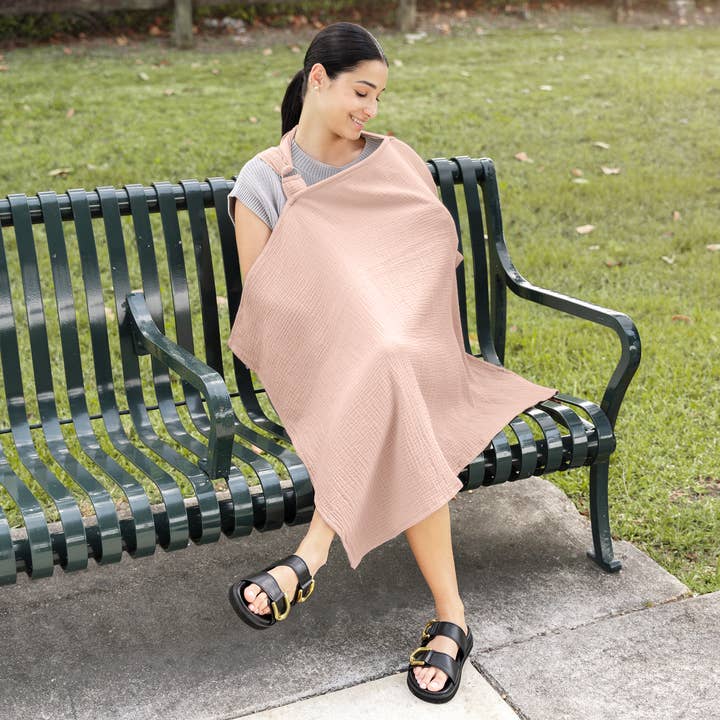Comfy Cubs Muslin Nursing Cover - Soft & Breathable Baby Breastfeeding Cover for Moms - Perfect for Nursing, Pumping & Privacy in Public