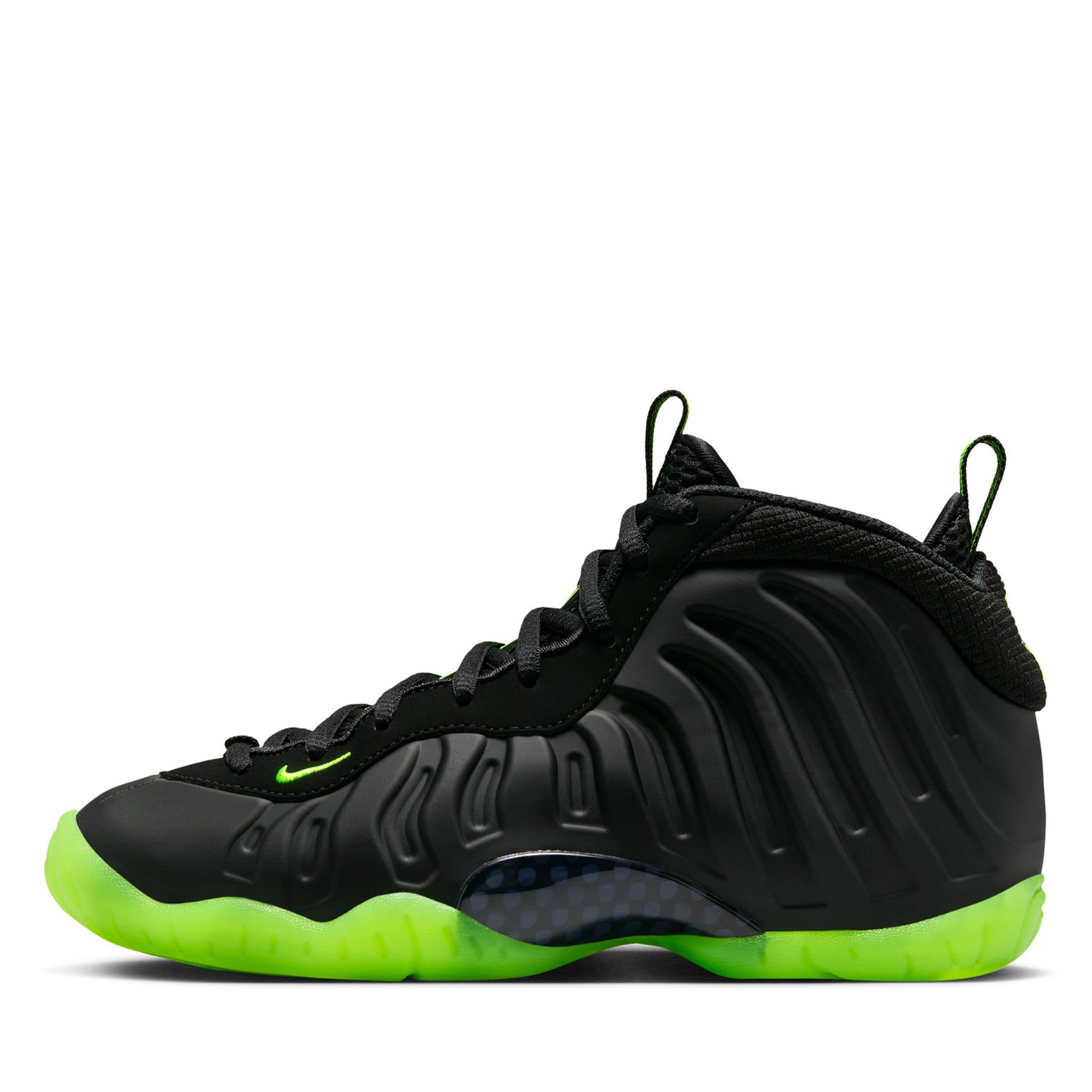 Nike Little Posite One GS Basketball Shoes - Black/Volt Colorway - Perfect for Kids' Basketball Games & Streetwear Fashion