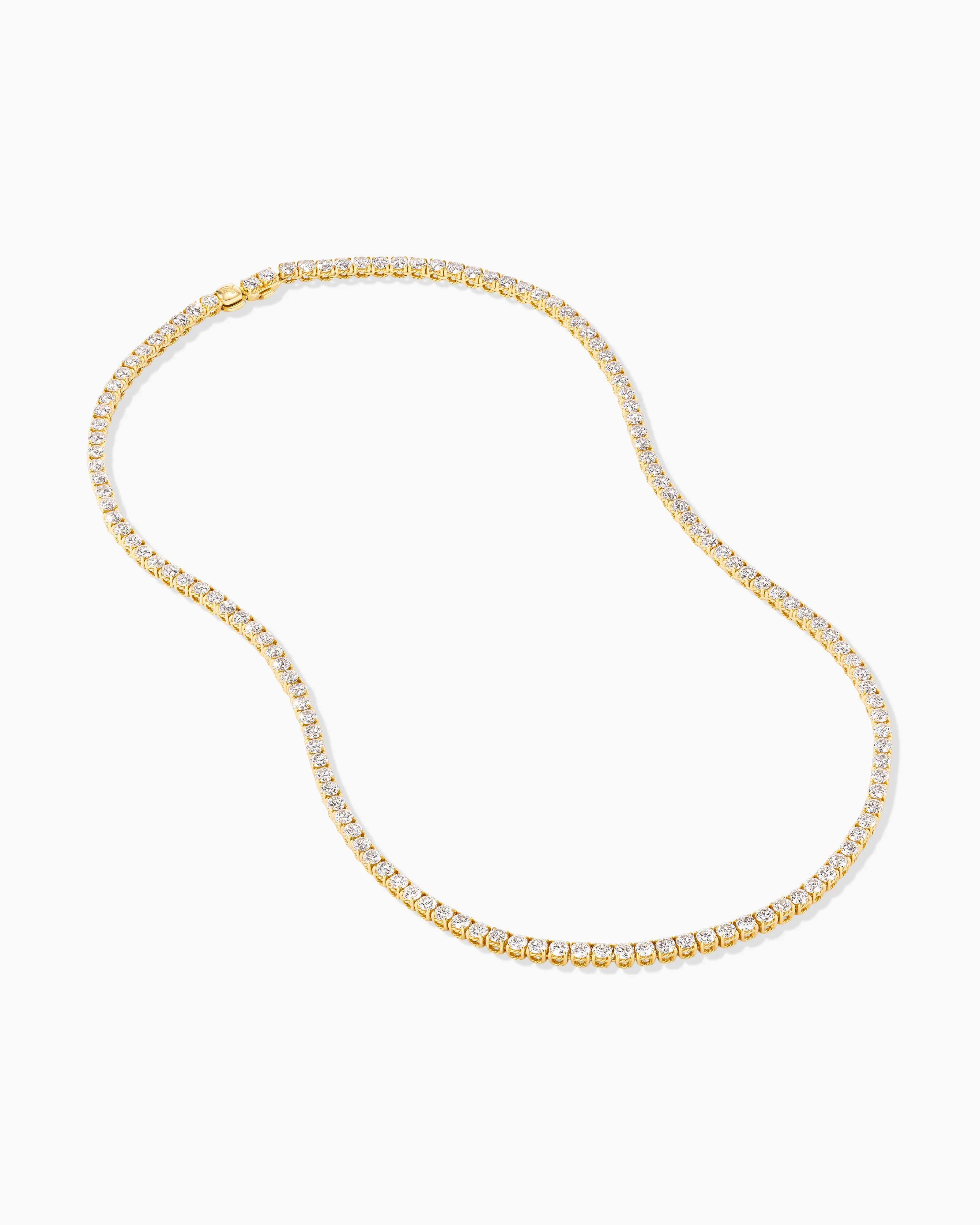 14K White Gold Plated Tennis Necklace Chain - 3mm Width, 18-24 Inch Adjustable Length - Perfect for Weddings, Parties & Everyday Elegance