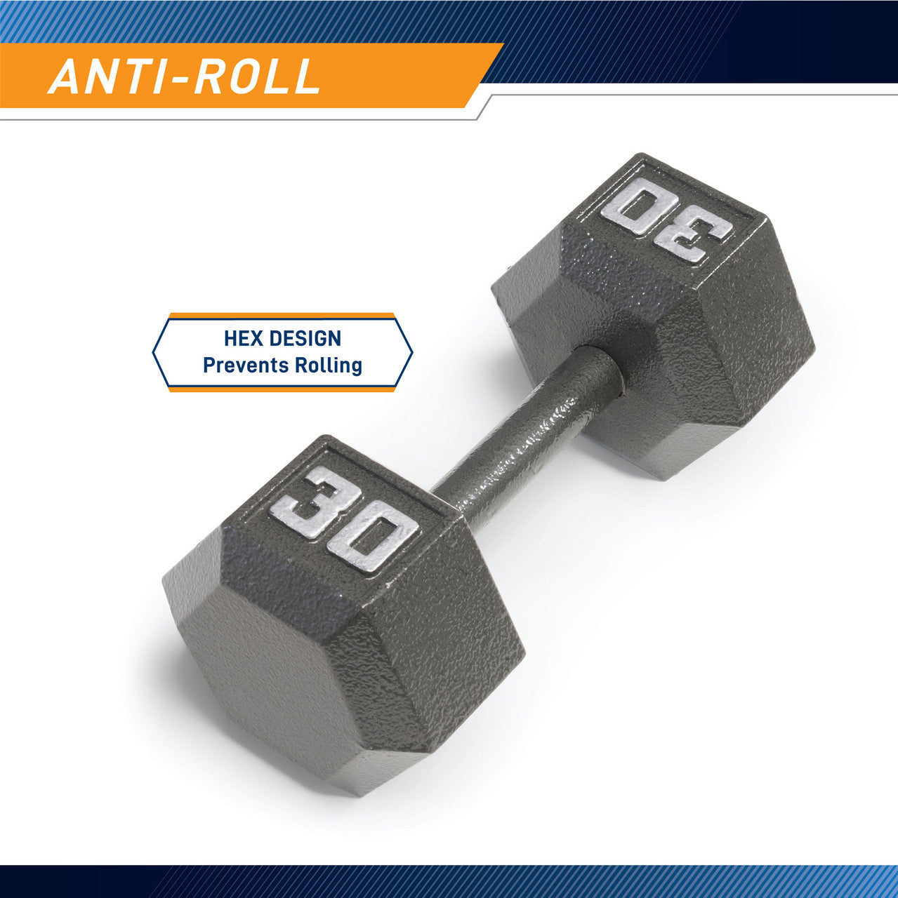 Marcy 30lb Hex Dumbbell Set - Premium Cast Iron Free Weight for Home Gym Strength Training - Perfect for Weightlifting, CrossFit & Fitness Workouts