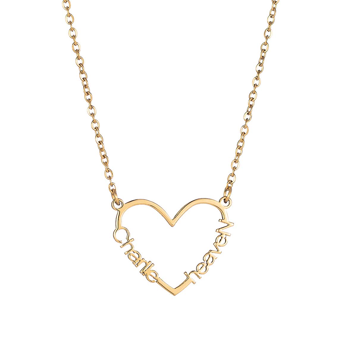 HUAN XUN Custom Name Necklace - Personalized Two Name Jewelry for Family, Kids & Children | Perfect Gift for Mother's Day, Birthday & Anniversary