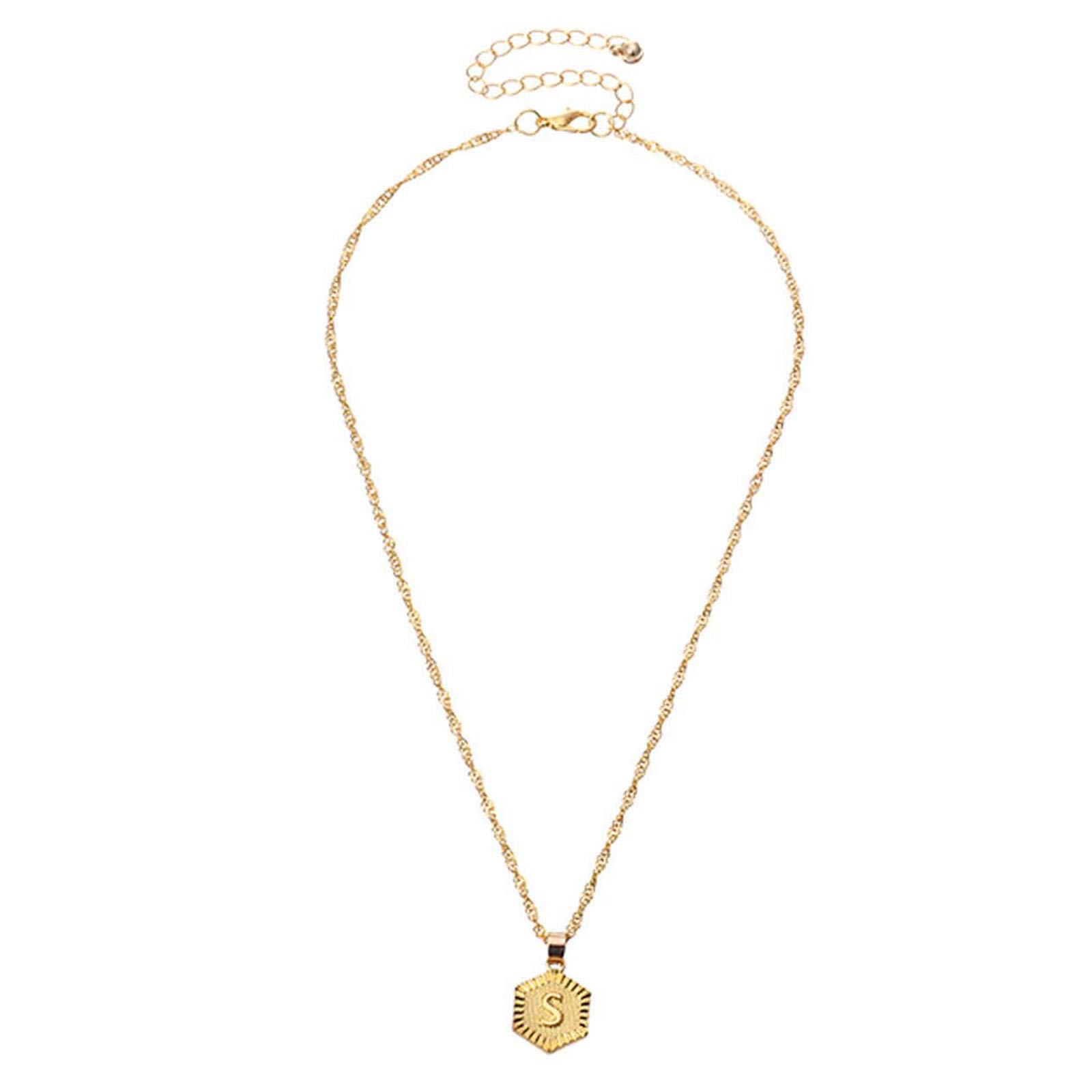 Personalized 26 English Letter Name Necklace for Women - Fashion Pendant Chain Jewelry Gift for Her - Perfect for Birthdays, Anniversaries & Special Occasions