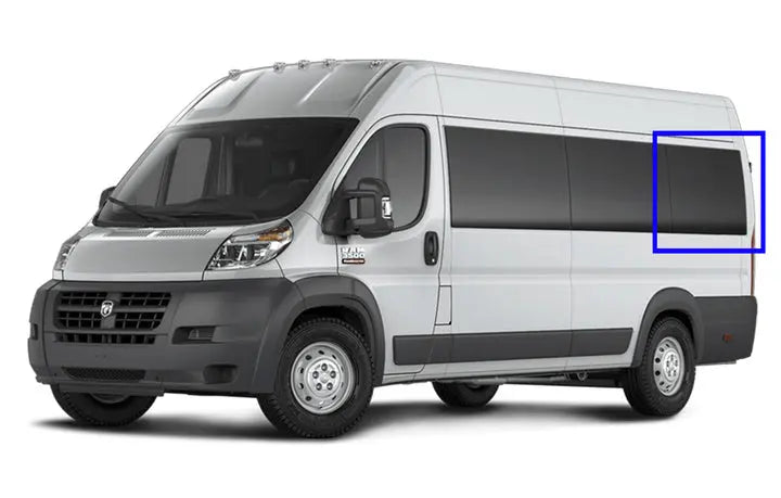 2014+ Ram ProMaster Van Fixed Window - Driver Side Rear Quarter 159WB (DTRAM007) | Replacement Auto Part for Cargo Vans | Perfect for Fleet Maintenance & Vehicle Repair