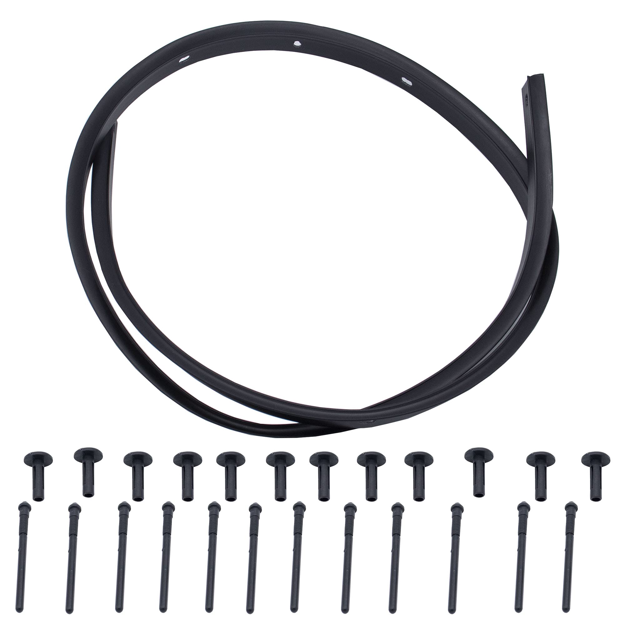 2008-2019 Dodge Challenger Front Bumper Fascia Hood Seal Kit with Rivets | Weatherproof Protection for Car Body | Perfect for DIY Auto Repair & Off-Road Protection