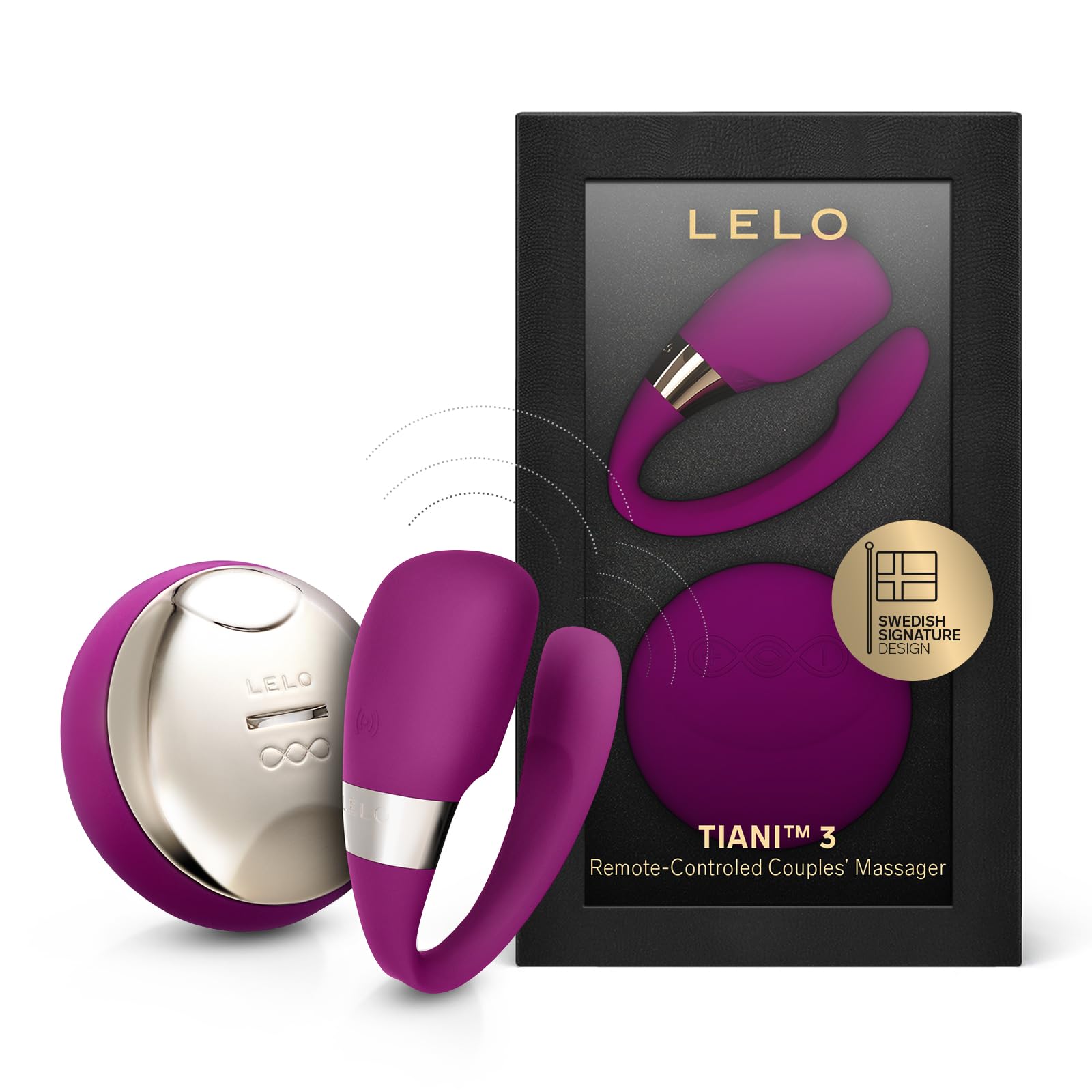 LELO TIANI 3 Couples Vibrator - Remote Controlled Wireless Adult Sex Toy for Women & Men, Hands-Free Clitoral & G-Spot Stimulation - Deep Rose | Perfect for Date Nights, Couples Play & Long Distance Relationships