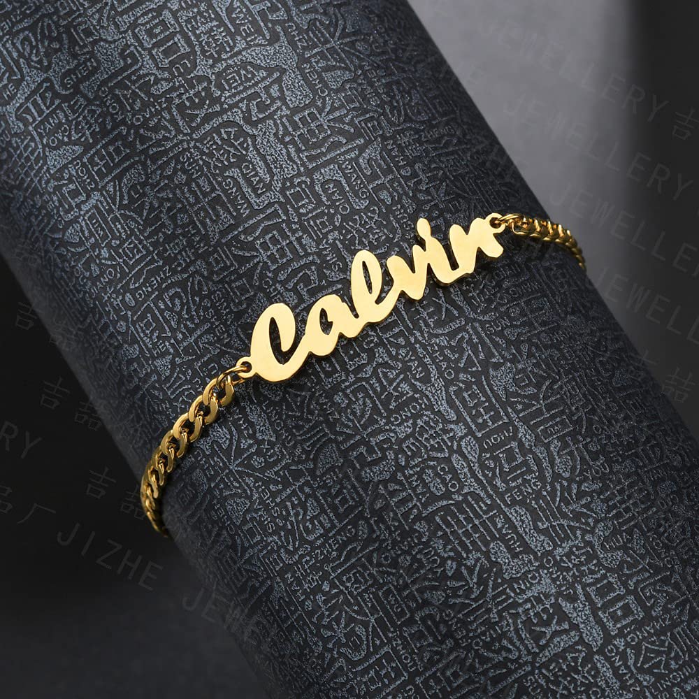 Personalized Custom Name Anklet for Women - Adjustable Gold & Silver Ankle Bracelet with Initial Charm - Perfect for Beach Vacations, Weddings & Everyday Wear