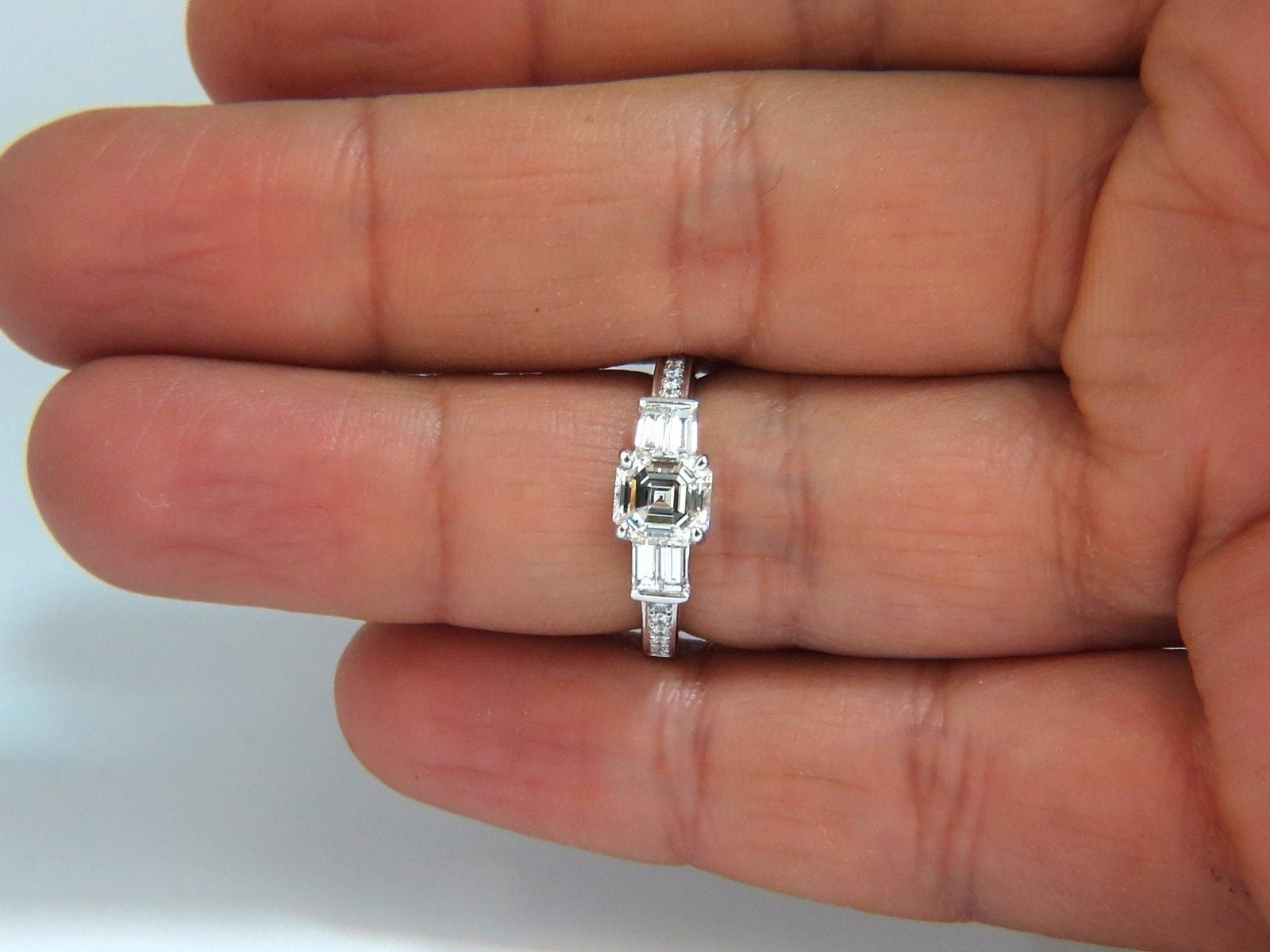 GIA Certified 1.62ct Natural Asscher Cut Diamond Engagement Ring in 18K Gold - Classic Solitaire for Wedding Proposal & Anniversary Gifts