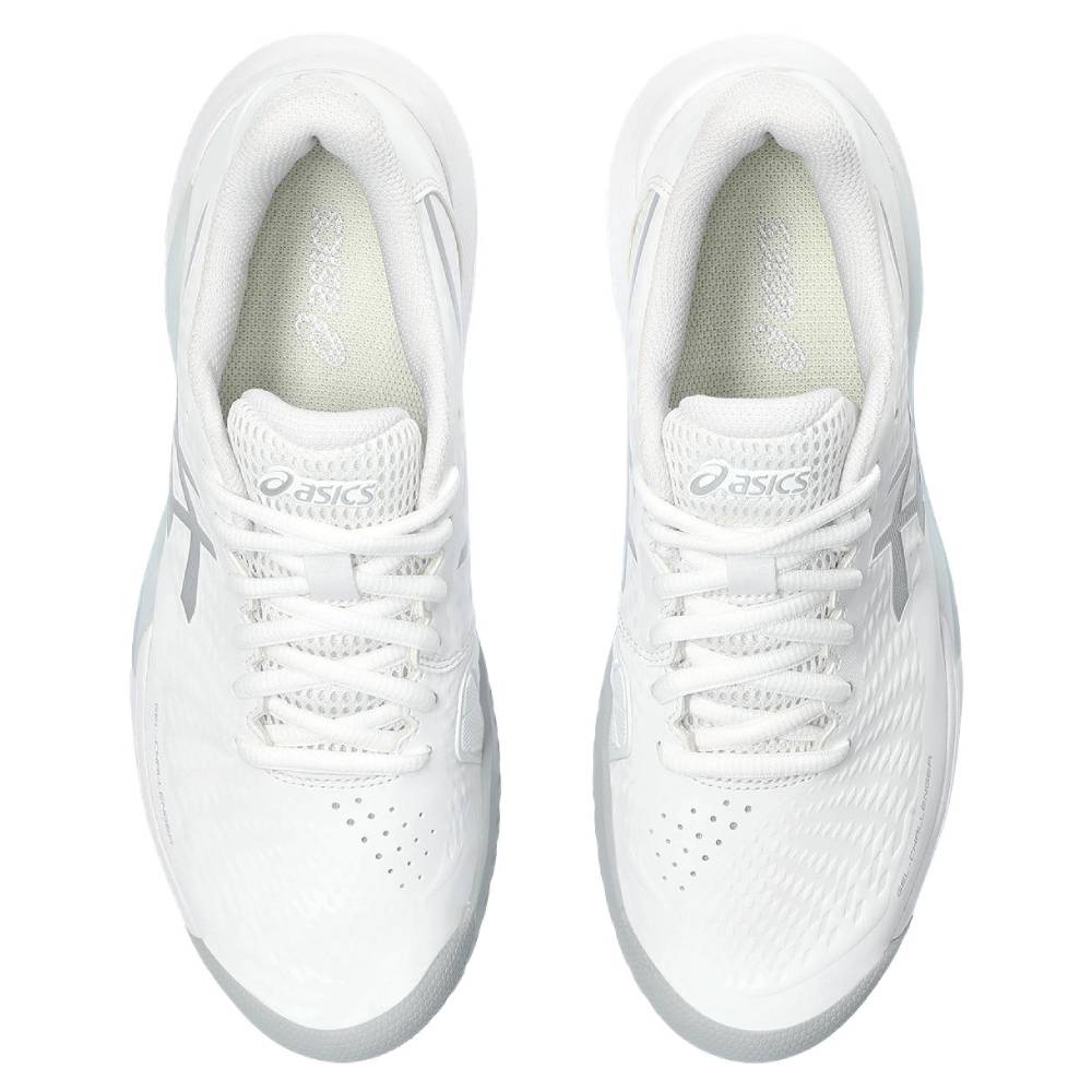 ASICS Gel Challenger 14 Women's Tennis Shoes - White/Pure Silver - Lightweight & Supportive Court Shoes for Women - Perfect for Tennis, Pickleball & Casual Wear