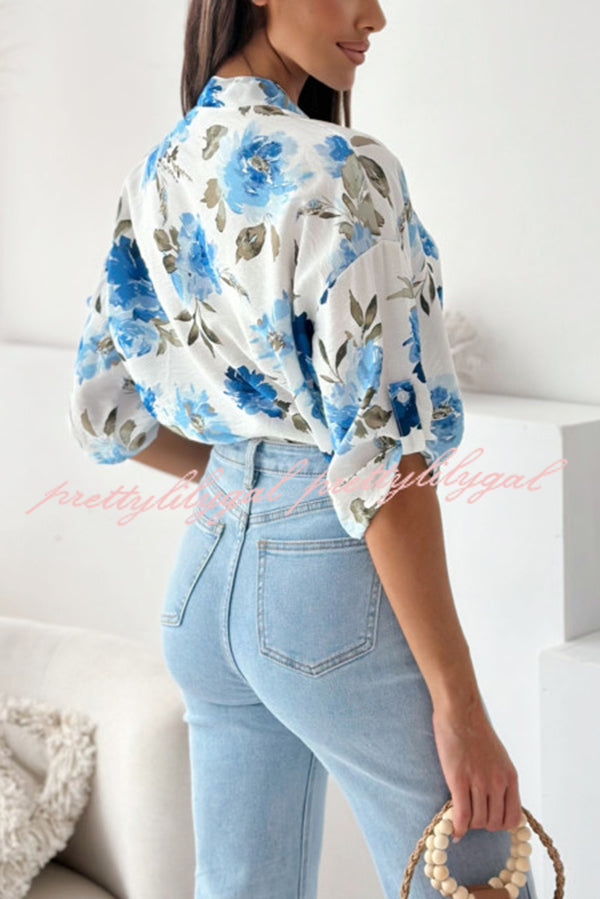 Stylish Floral Print Casual Shirt Top for Women - Summer Blouse with Comfortable Fit - Perfect for Office, Date Night & Weekend Outings