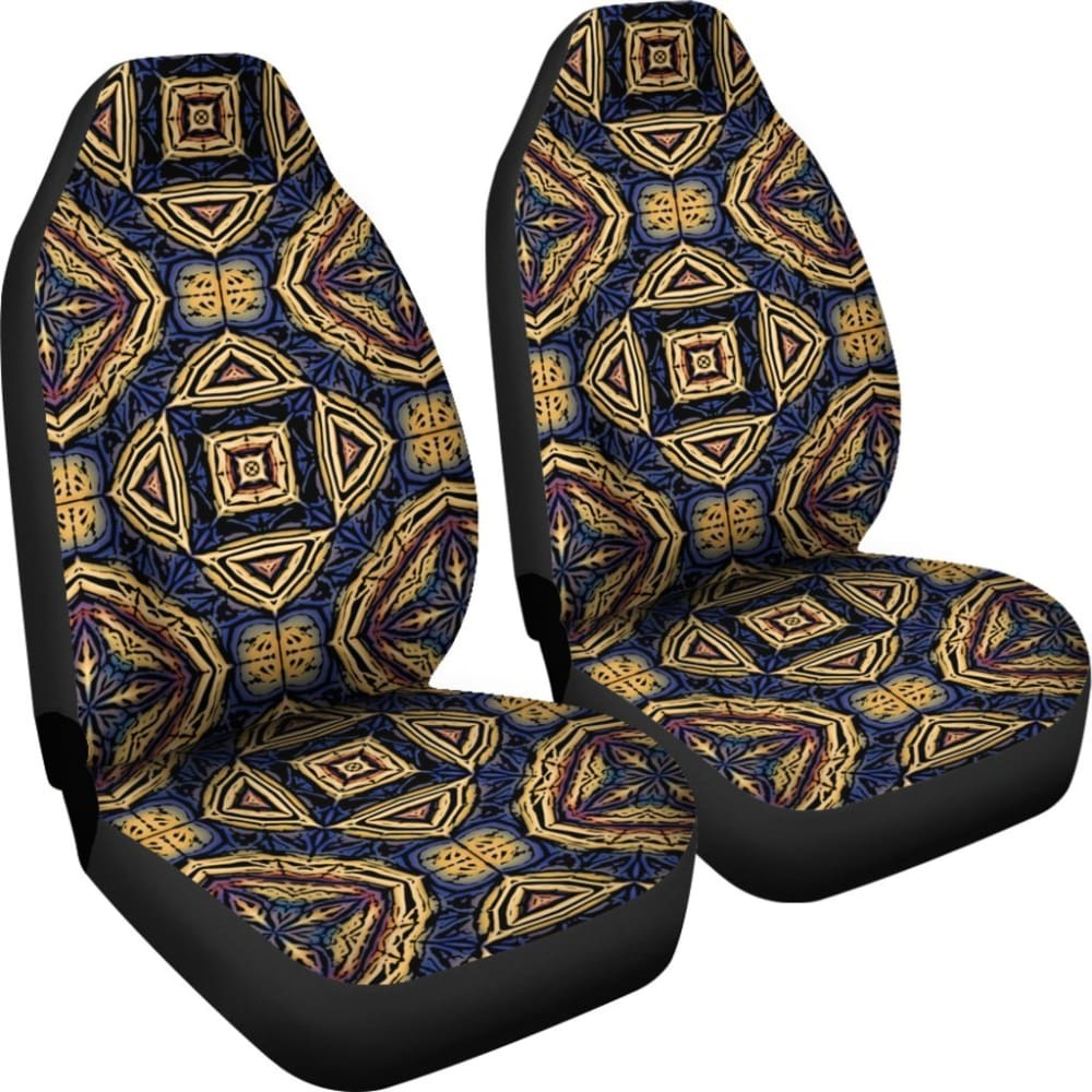 Boho Alien Space Pattern 4-Piece Car Seat Covers Set - Universal Fit for Cars, SUVs & Trucks - Soft & Durable Fabric - Easy to Install - Perfect for Road Trips, Daily Commute & Customizing Your Vehicle Interior