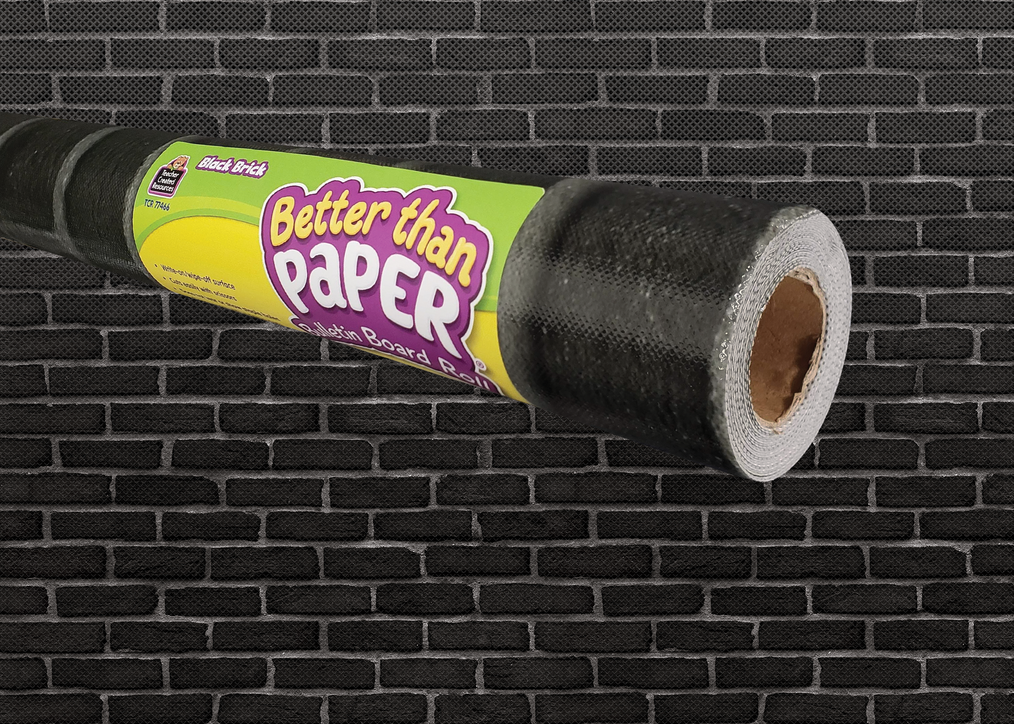 Premium Black Brick Bulletin Board Roll - Self-Adhesive, Reusable Classroom Decor for Teachers - Perfect for School, Office, and Home Organization
