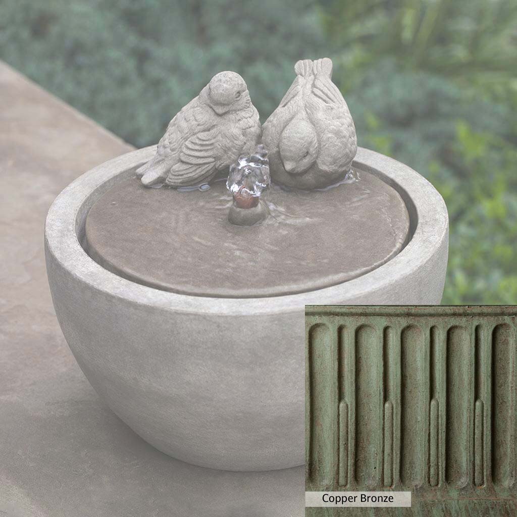 Campania International M Series Bird Fountain - Elegant Outdoor Garden Decoration for Birds | Perfect for Patio, Yard & Garden Decor