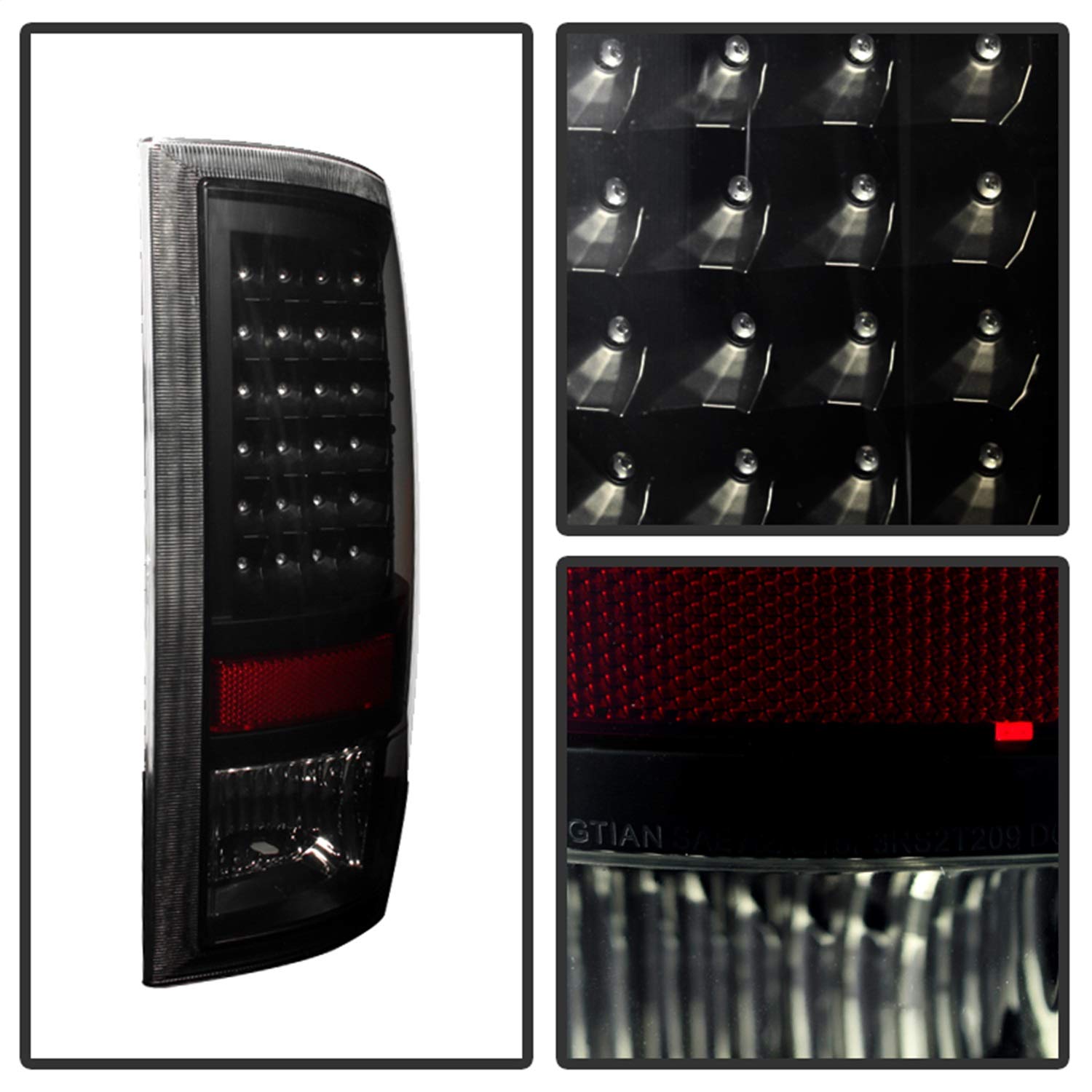 xTune Auto 9025617 LED Tail Lights - Black/Smoked Lens - High Visibility Brake Lights for Cars, Trucks & SUVs - Easy Installation & Weatherproof Design - Perfect for Night Driving & Enhanced Safety