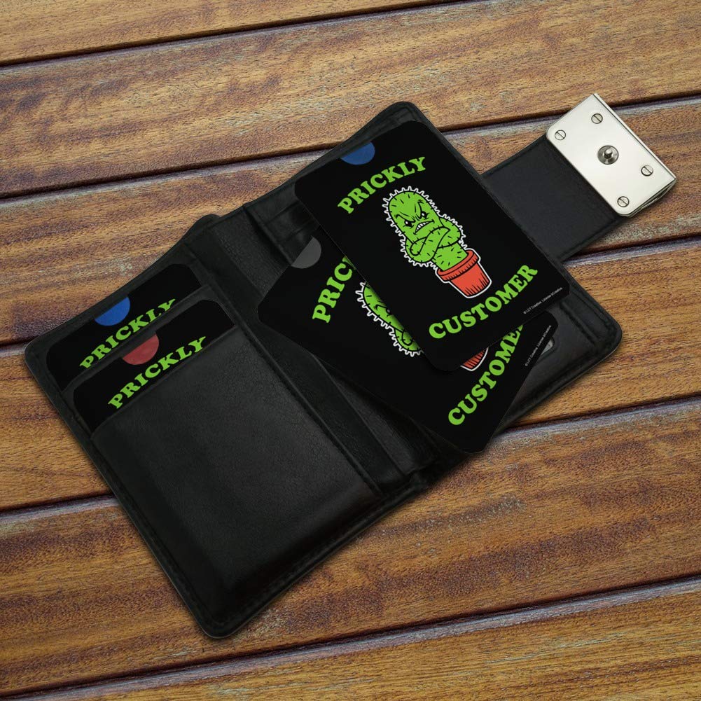 Funny Cactus Credit Card Holder Set of 4 - RFID Blocking Wallet Protector Sleeves for Men & Women | Perfect for Travel, Office & Everyday Use