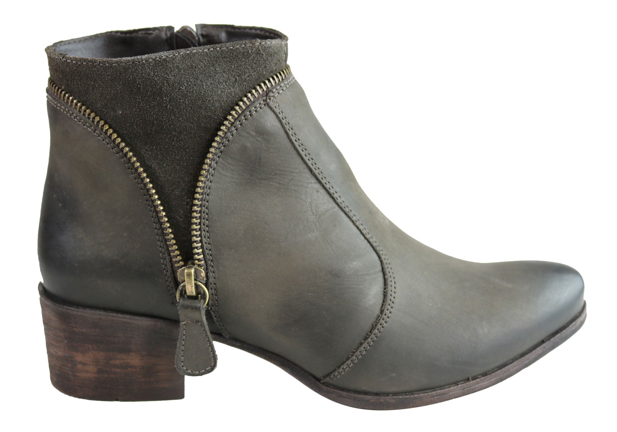 Dazzani Hilda Women's Comfortable Leather Ankle Boots - Made in Brazil - Stylish & Durable Footwear for Work, Casual Outings & Fall/Winter Fashion