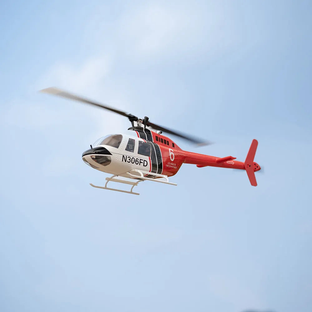 FLY WING Bell 206 V3 GPS RC Helicopter 450L Scale with H1 Flight Controller - Professional Remote Control Aircraft for Outdoor Flying & Aerial Photography
