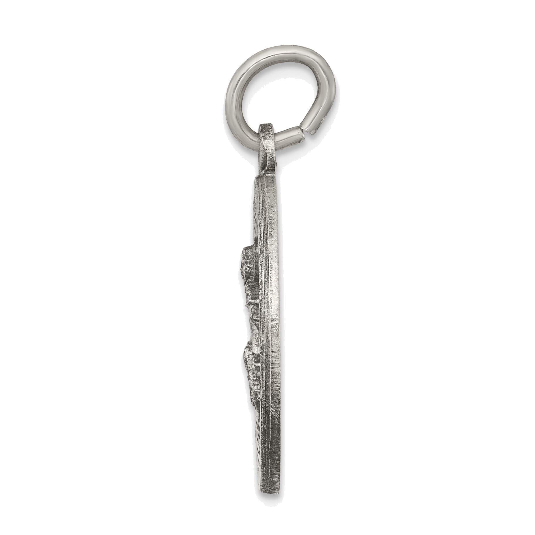 Sterling Silver St. Peregrine Medal - Religious Jewelry for Protection