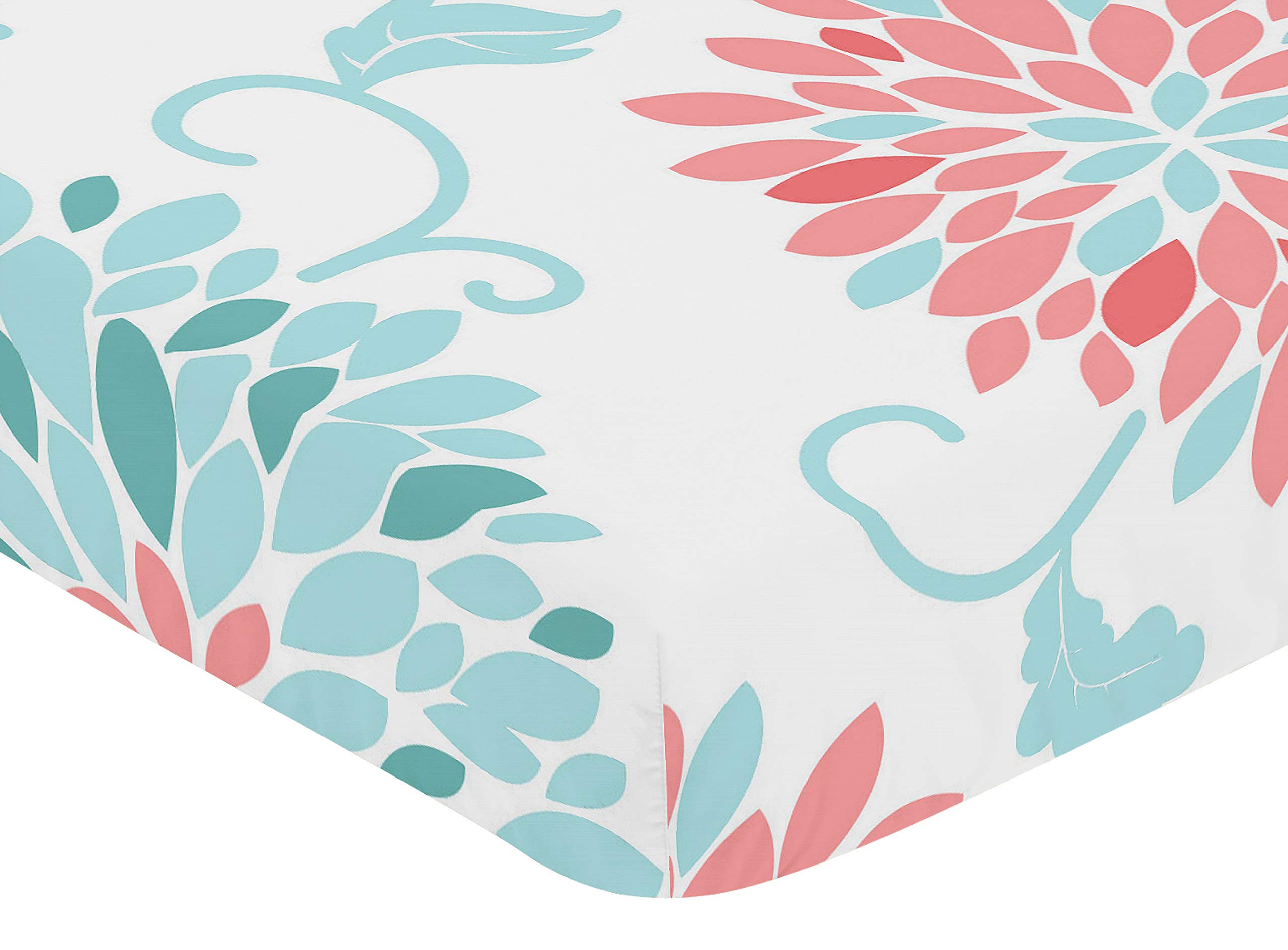 Modern Emma Baby Fitted Crib Sheet - Soft Floral Print Crib Mattress Cover for Nursery Bedding Set | Perfect for Newborns, Toddlers & Daycare Use