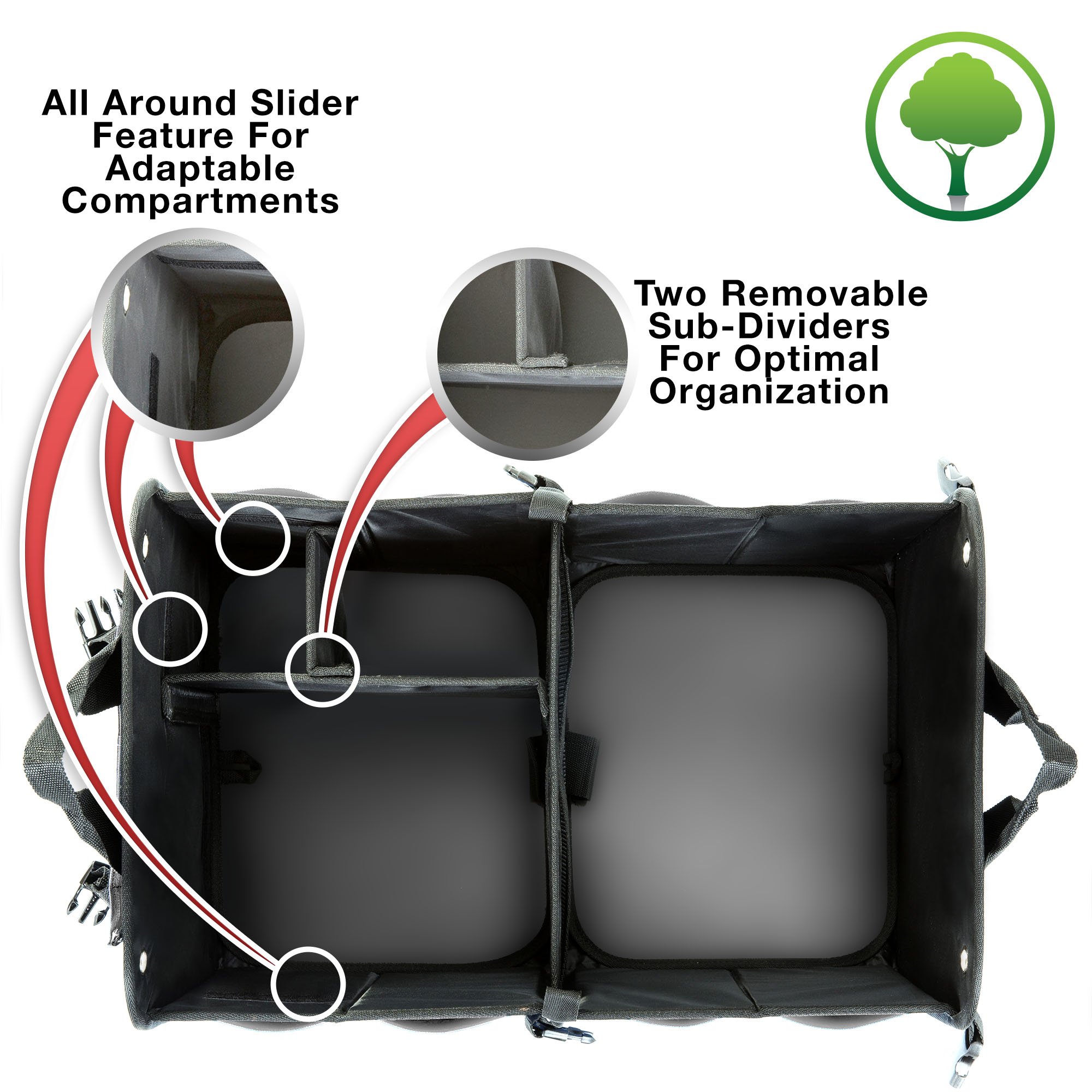 TRUNKCRATEPRO Car Organizer Bundle - 1 Regular Grey & 1 XL Black Trunk Organizer | 15% Discount | Perfect for Road Trips, Travel & Vehicle Storage
