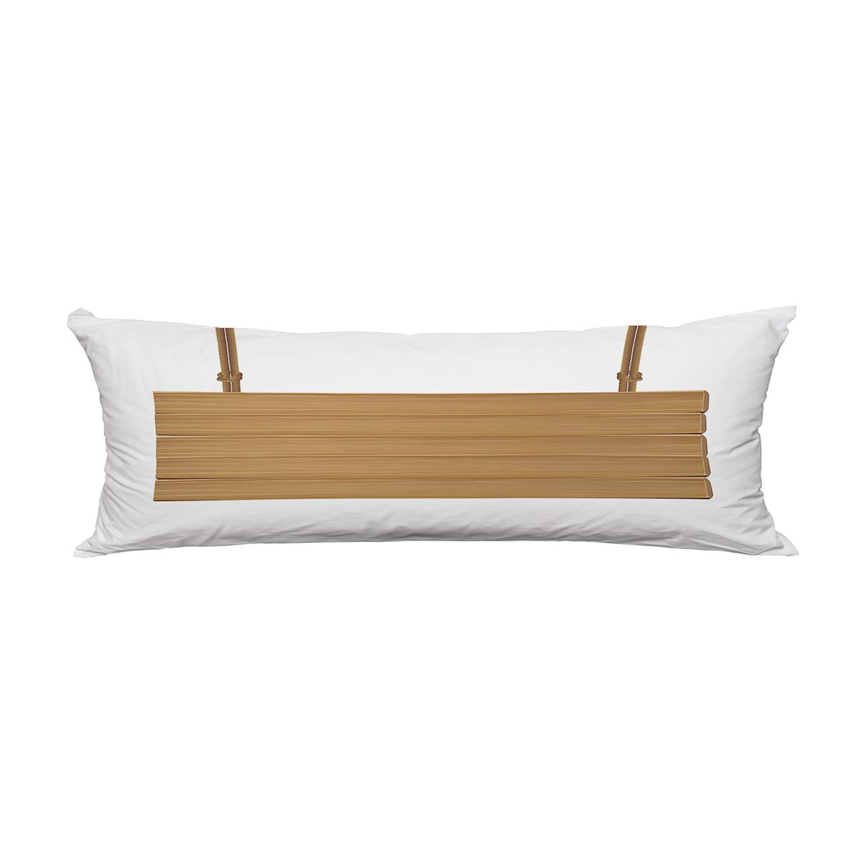 ABPHQTO Real Hanging Wood Board Sign - White Body Pillow Cover 20x60 Inch, Pillow Case Protector for Home Decor, Bedroom, Living Room & Gift Ideas