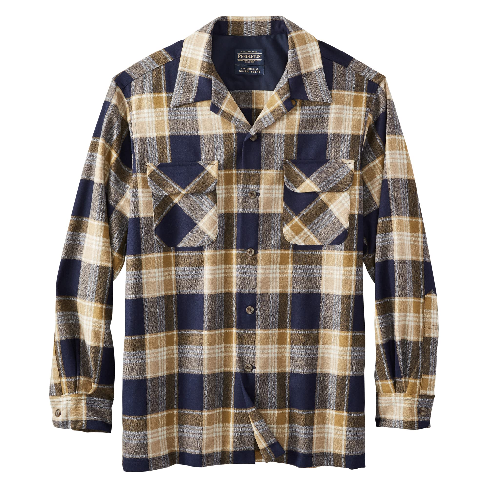 Pendleton Men's Classic Wool Shirt - Vintage Flannel Plaid Button-Up for Outdoor & Casual Wear - Perfect for Hiking, Camping, and Fall Fashion