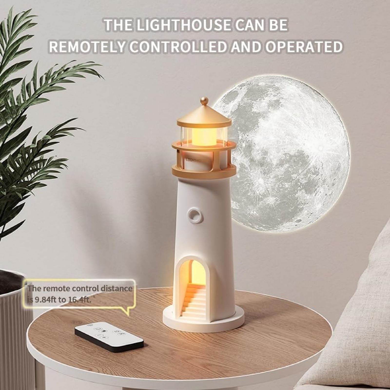 Moon Lamp Projector Night Light - Bluetooth LED Moonlight Projection Lamp with Realistic Moon Shadow, Dimmable Atmosphere Light for Bedroom, Living Room & Study | Perfect for Relaxation, Romantic Nights & Home Decor