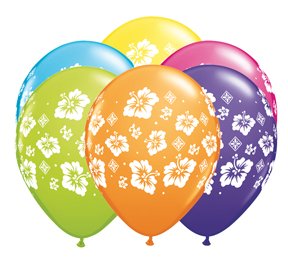 Pink Flamingo Luau Birthday Party Balloons Decorations Supplies Hibiscus Flowers for Hawaiian Tropical Theme Party Decorations & Summer Pool Party Decor