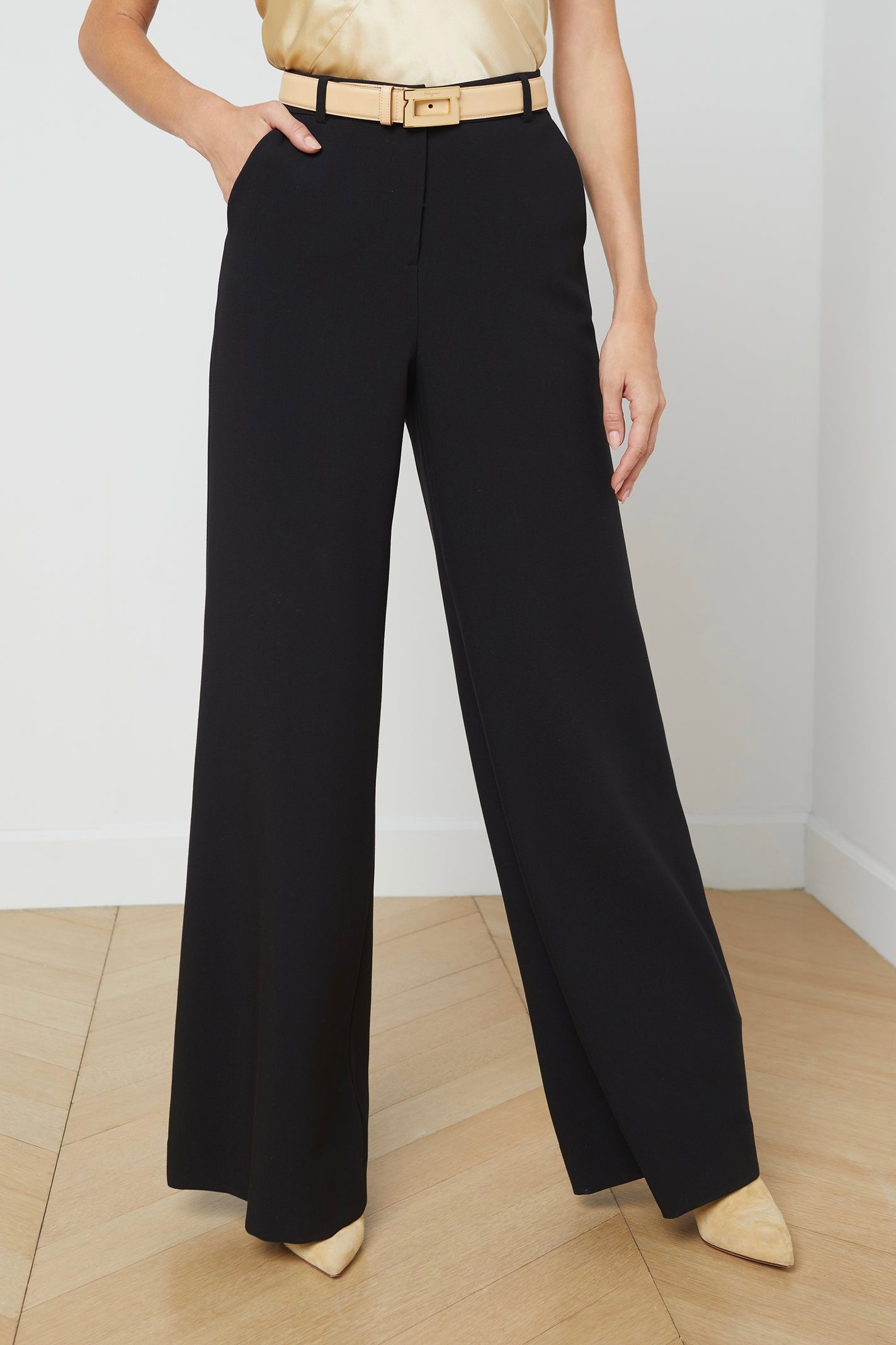 L'Agence Livvy Women's Tuxedo Pants - Slim Fit Formal Dress Pants for Work, Office & Evening Events | High Waist Tailored Trousers for Business Professional & Special Occasions