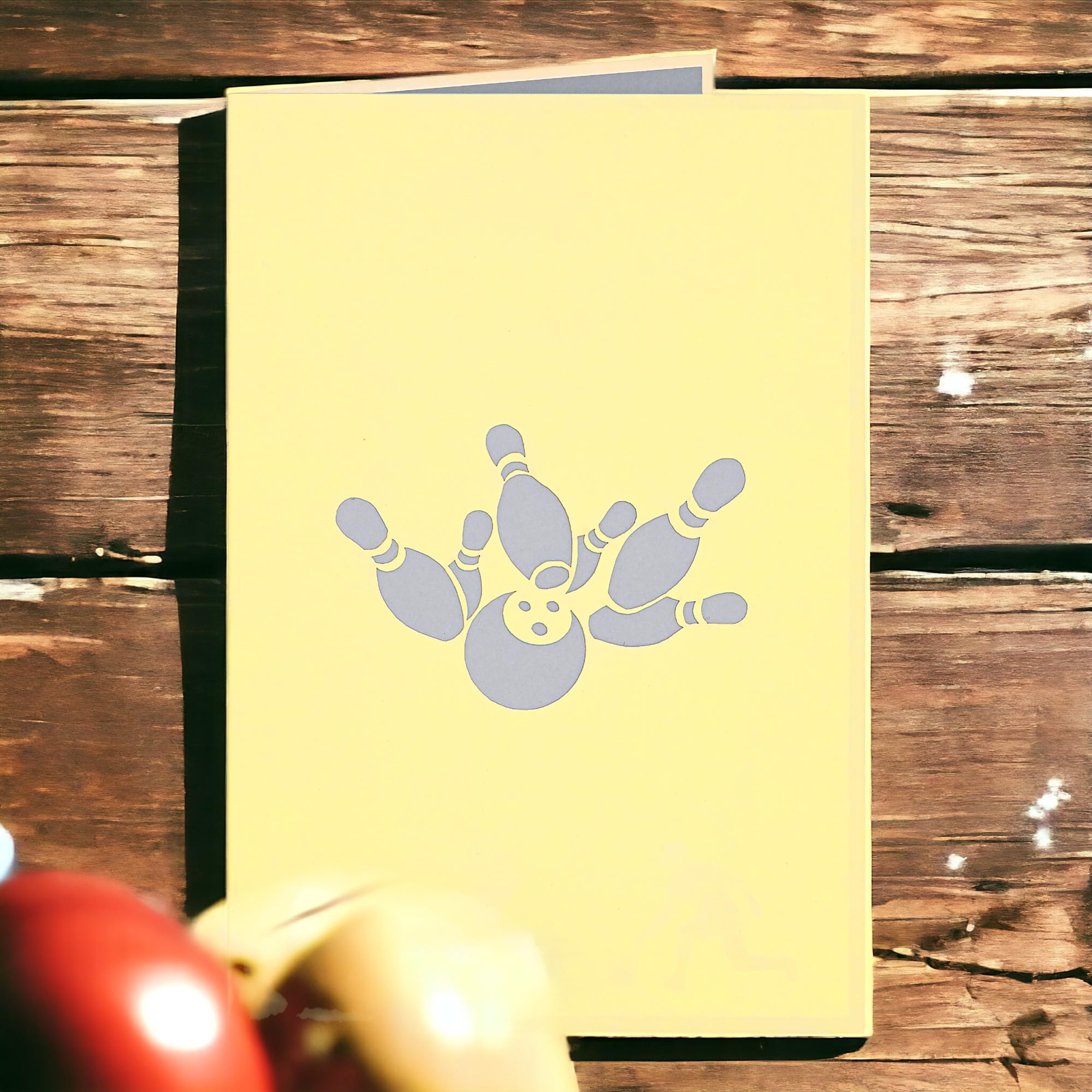 Bowling Pop Up Greeting Card with Envelope - Birthday, Thank You, Graduation, Get Well Cards for Bowling Players & Friends | Perfect Gift for Bowling Enthusiasts & Special Occasions