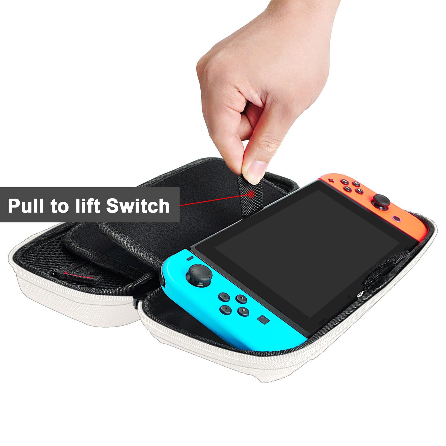 Premium Hard Shell Travel Carrying Case for Nintendo Switch & Switch OLED - Protective Pouch with 20 Game Cartridge Slots for Console & Accessories | Perfect for Gaming On-The-Go, Travel Protection & Organized Storage