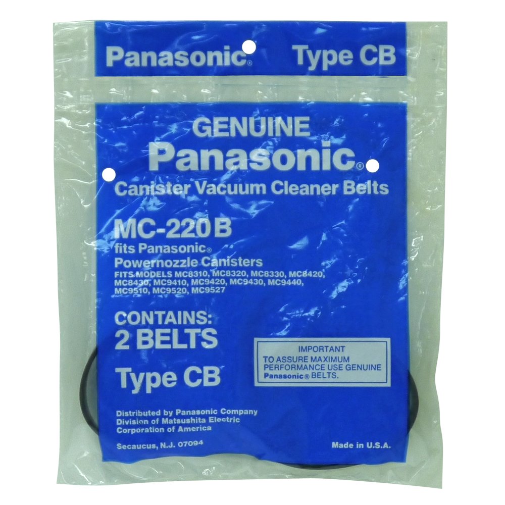 Panasonic MC-220B Vacuum Belt 2-Pack for Efficient Cleaning