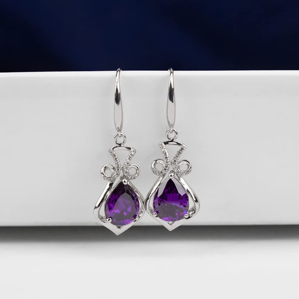 925 Sterling Silver Dangle Earrings for Women - Trendy Shiny Cubic Zirconia Drop Earrings | Perfect Gift for Birthday, Anniversary & Special Occasions