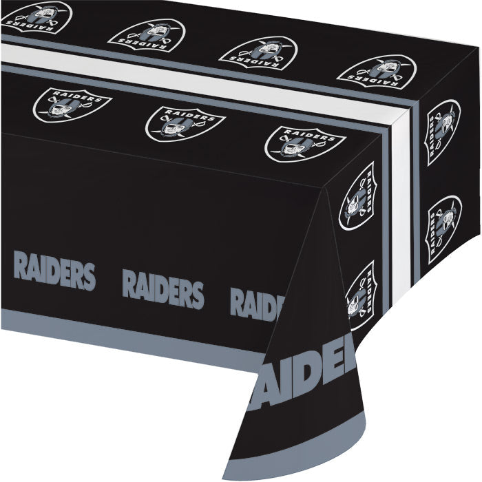 12-Piece Bulk Las Vegas Raiders Table Covers Set - Premium NFL Party Decorations for Game Day, Tailgating & Sports Themed Events