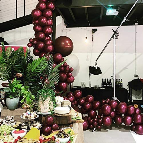 200-Pack 5 Inch Mini Latex Burgundy Balloons - Wine Red Party Balloons for Wedding, Bridal Shower, Birthday, Anniversary Decorations & Women's Parties | Perfect for Indoor & Outdoor Celebrations