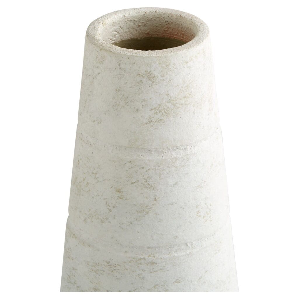 Cyan Design 11580 Thera Vase - White Small Ceramic Home Decor for Living Room, Bedroom & Office Centerpiece