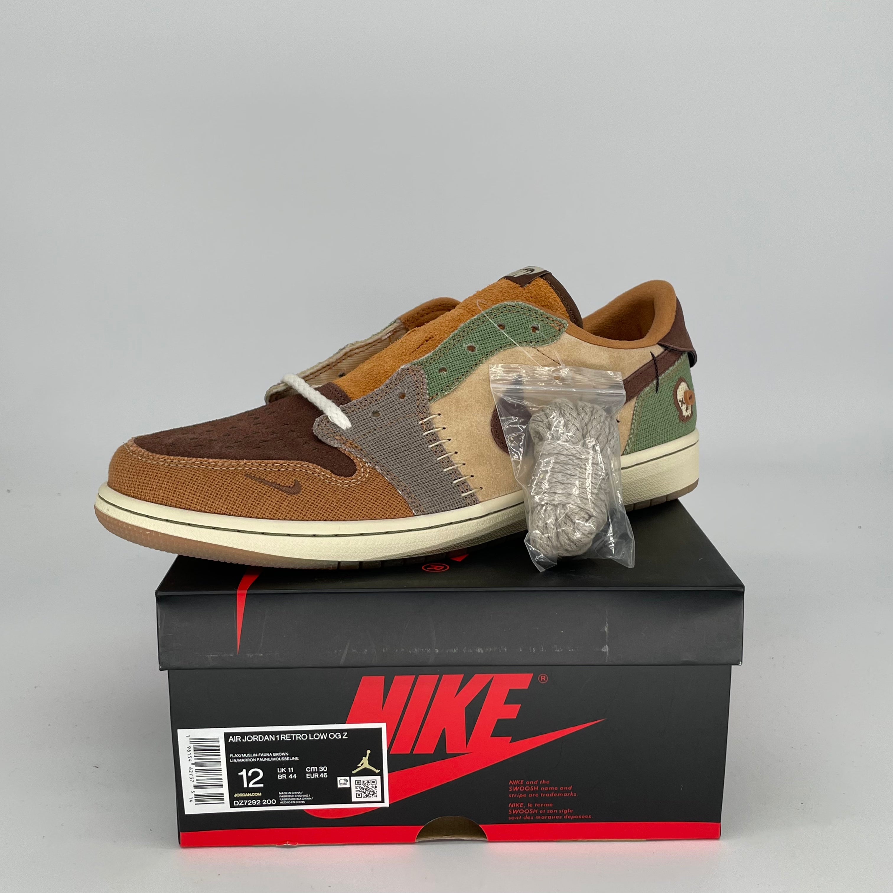 AIR JORDAN 1 LOW ZION VOODOO Sneakers for Men - Size 12 (DZ7292-200) - Basketball Shoes for Streetwear & Casual Outfits