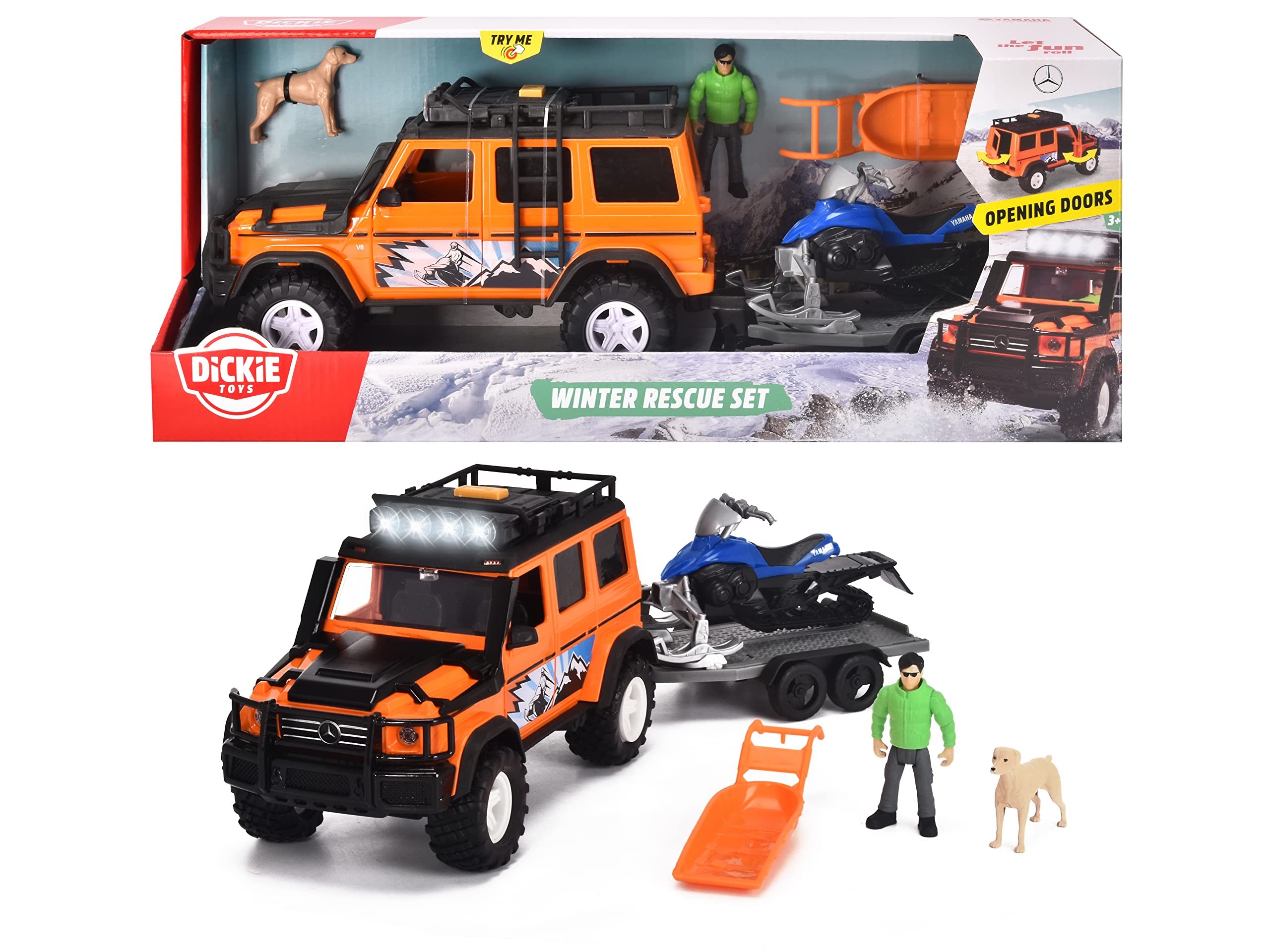 DICKIE TOYS Winter Playset with Lights & Sounds - Interactive Snow Play Set for Kids Indoor & Outdoor Winter Fun