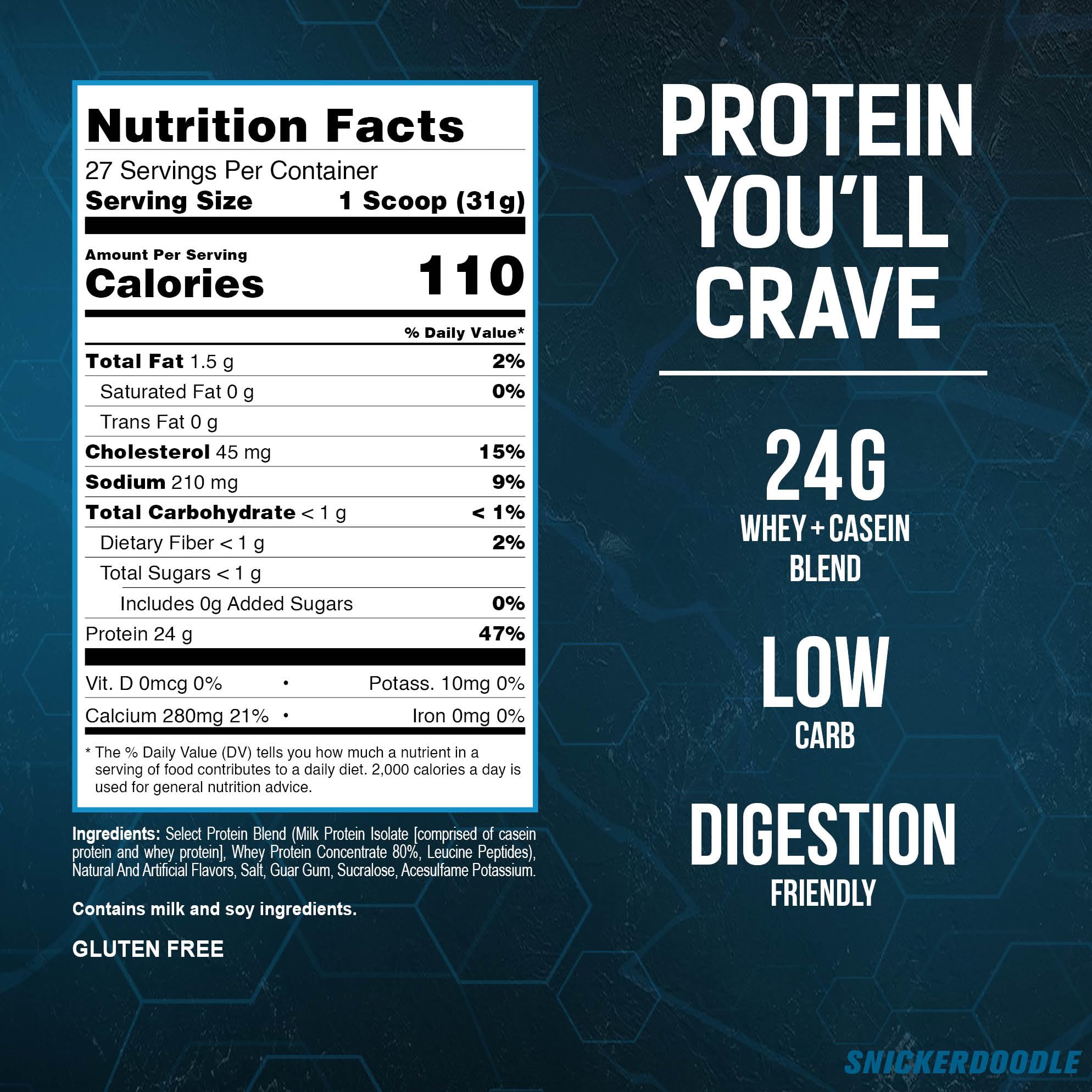 PEScience Select Low Carb Protein Powder - Snickerdoodle Flavor, 27 Servings | Whey & Casein Blend | Keto & Gluten Free | Best Tasting Clean Isolate for Men & Women | Post-Workout Recovery & Meal Replacement