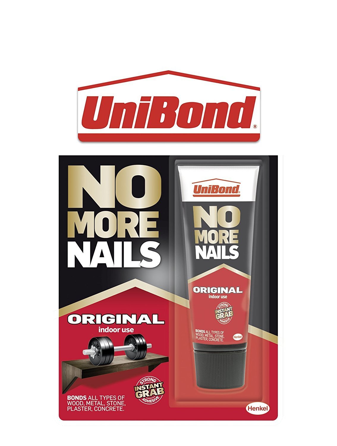 No More Nails Original Mini Tube - 52g Heavy Duty Adhesive for Home Repairs, DIY Projects & Wall Mounting - Strong Bond for Wood, Metal, Ceramic & More