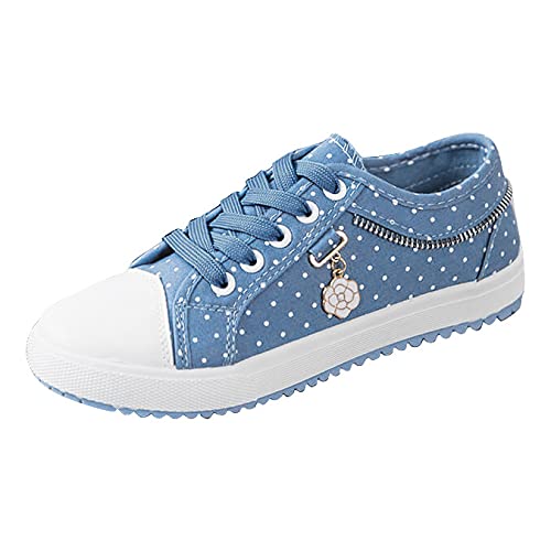 DOTT Women's Casual Floral Lace Canvas Shoes - Elegant Dressy Comfortable Walking Shoes for Women | Perfect for Spring Outfits, Dating, and Office Wear