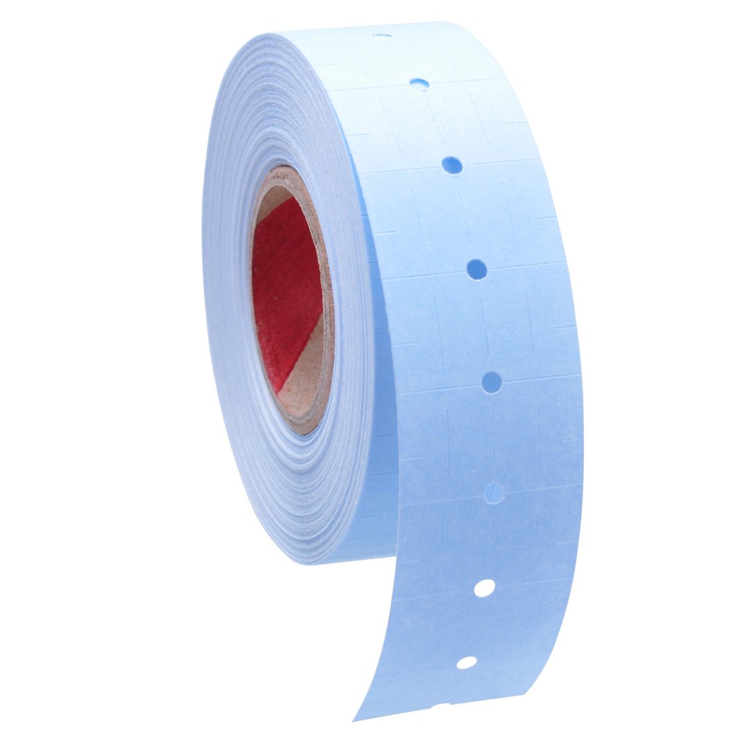 Pastel Blue Price Gun Labels - Compatible with Avery Dennison® & Sato® M1 Mighty One Label Guns - 16 Pack with Free Ink Roll Included - Perfect for Retail Pricing, Inventory Management & Warehouse Labeling